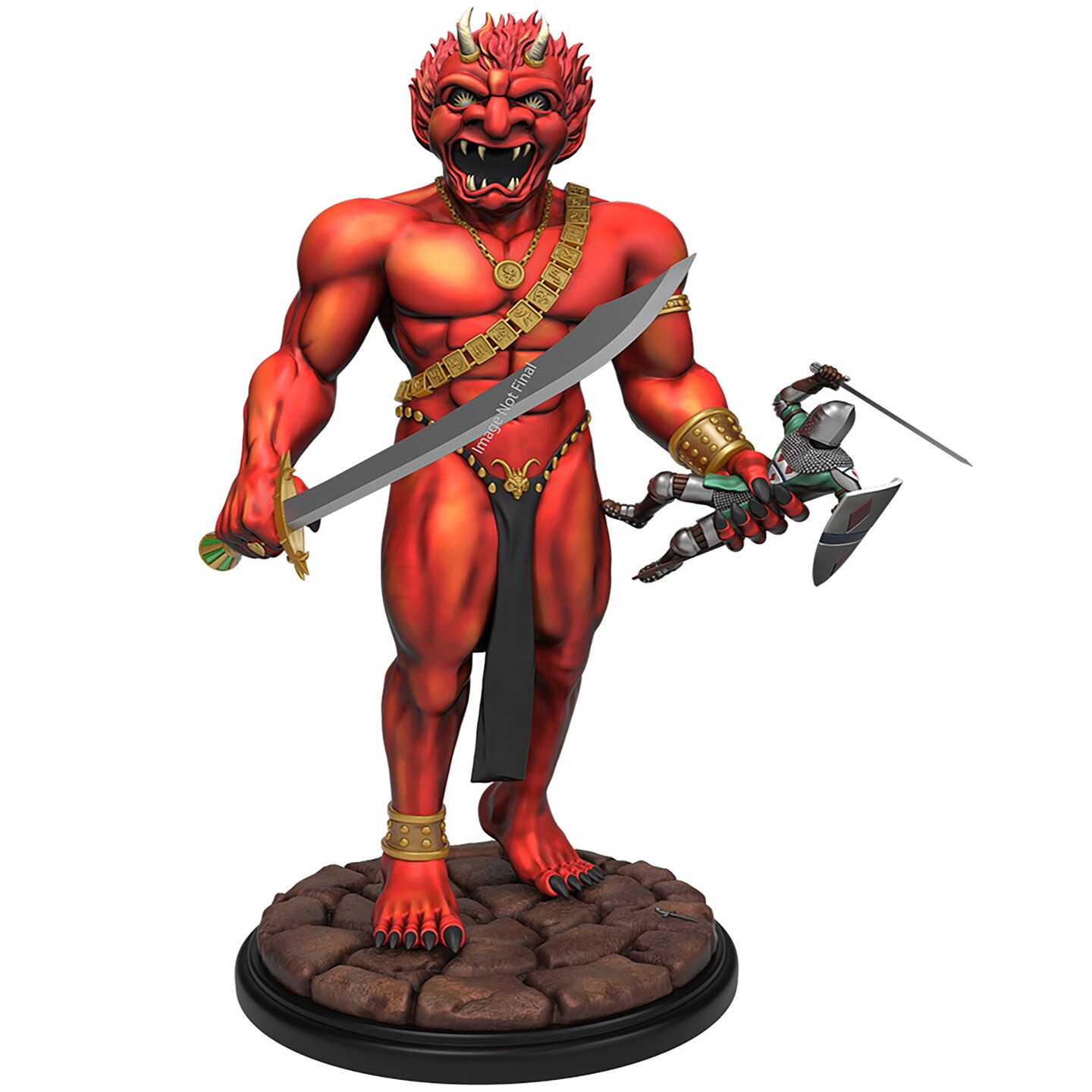 D&#x26;D: Efreeti Premium Statue - Painted Figure, Dungeons &#x26; Dragons