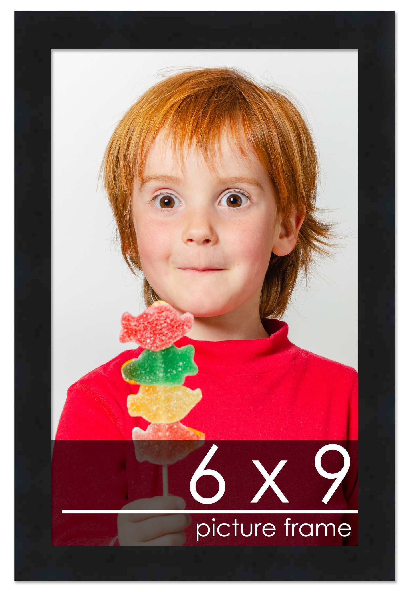 Photo Size Minimalist Black Picture Frame - UV Acrylic, Foam Board Backing, Hanging Hardware