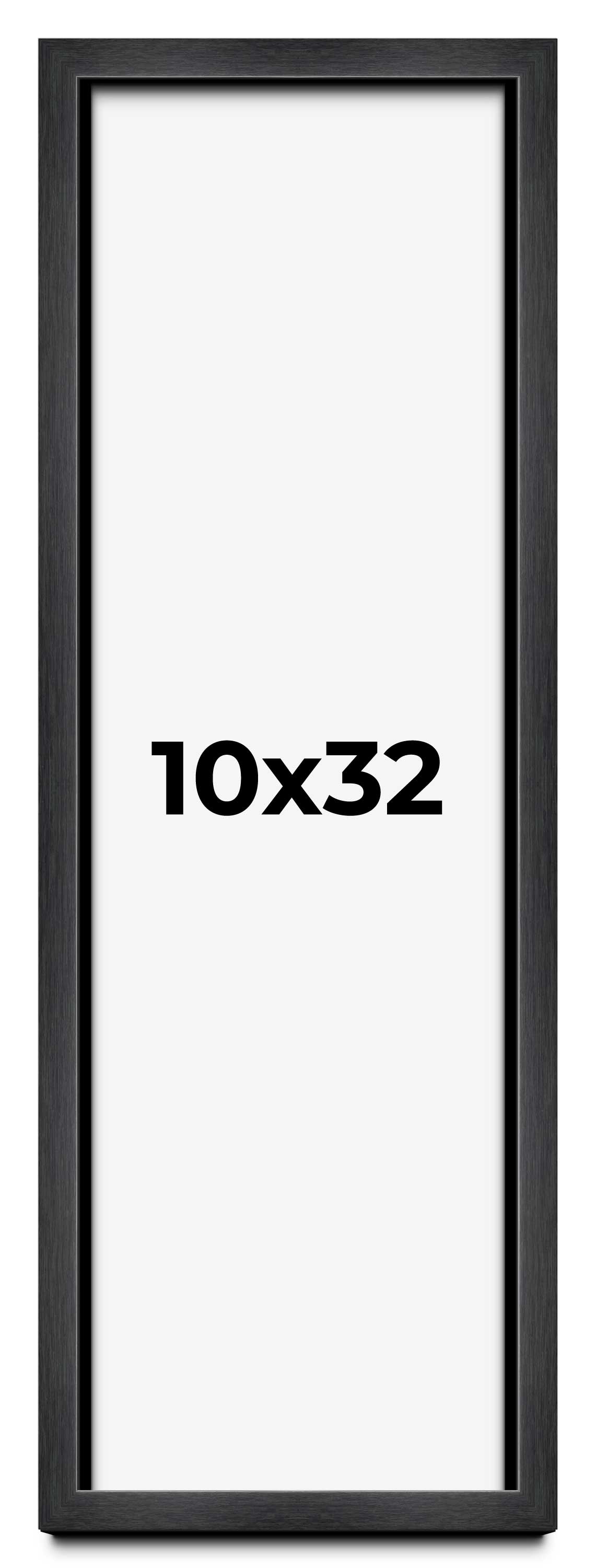 Panoramic Shadow Box 3/4" Depth Grey Picture Frame - UV Acrylic, Backing, Hanging Hardware