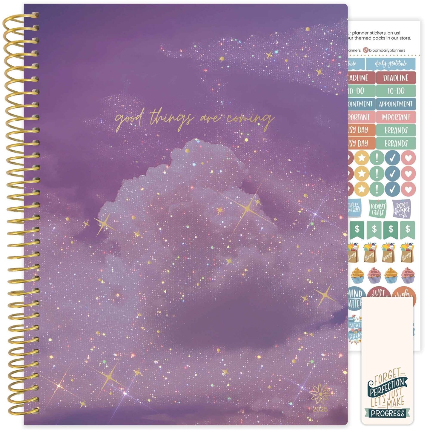 bloom daily planners 2025 Soft Cover Planner, 8.5&#x22; x 11&#x22;, Good Things are Coming