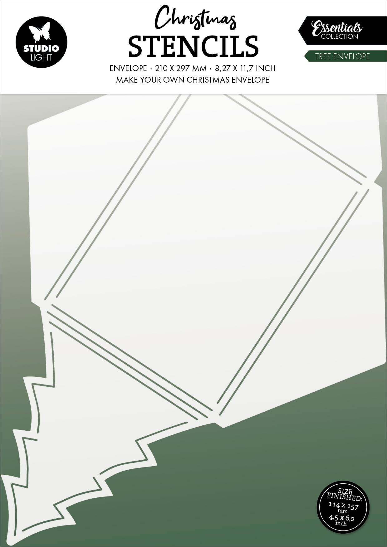 Studio Light Essentials Stencil 5.83"X8.25"-Nr. 03, Tree Envelope