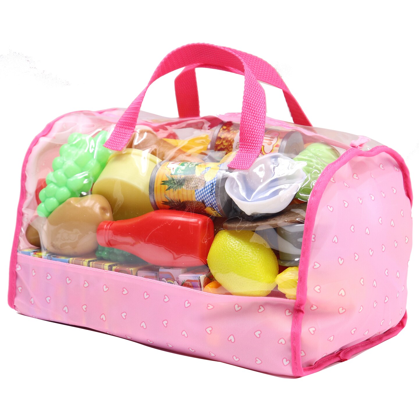 Dream Collection, Pretend Food Set with Carry Bag - Plastic Food Toys, Food Collection of 120 Pieces - Vegetables, Fruits, Cereal, Desserts &#x26; Poultry