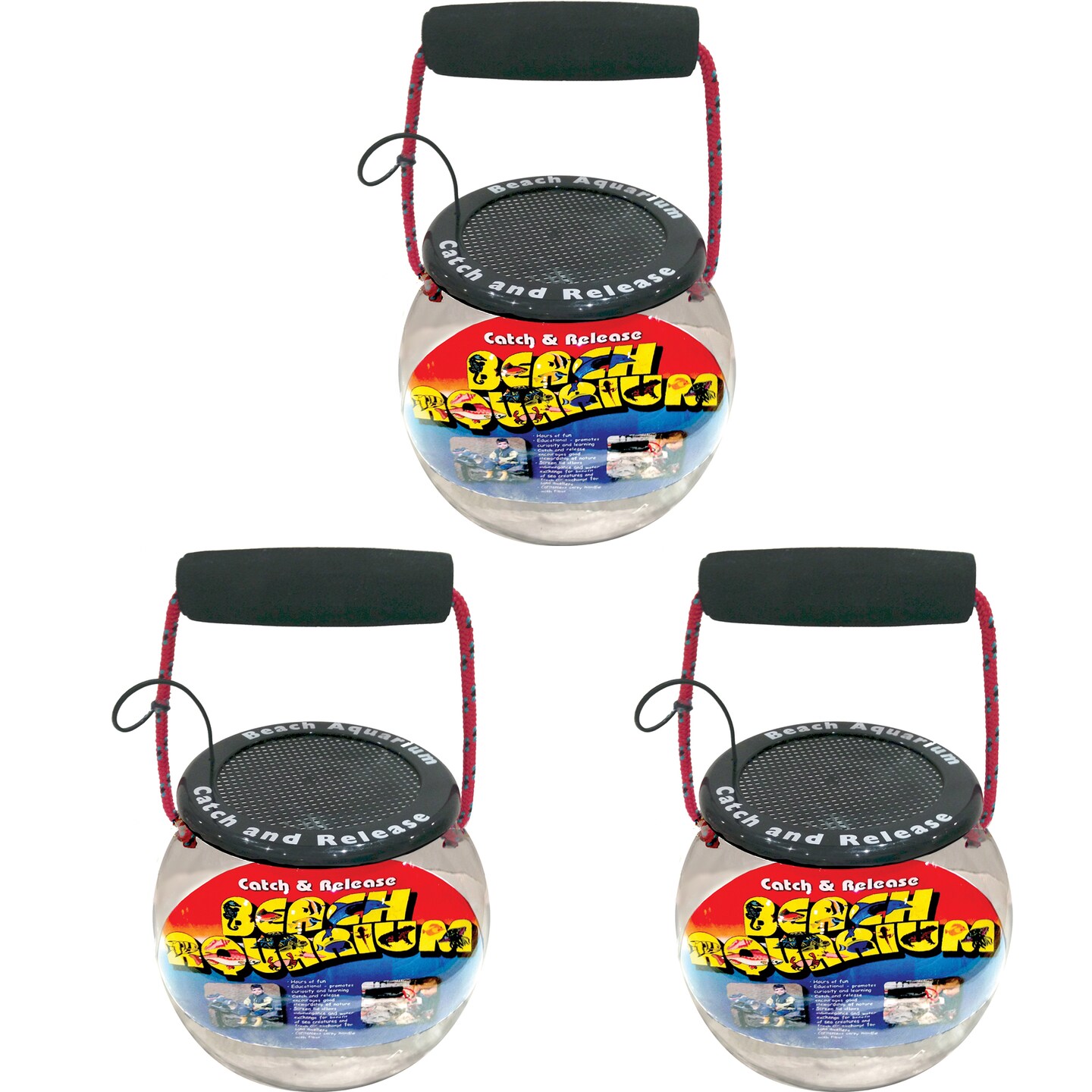 Dry Branch Sports Design Catch and Release Beach Aquarium Kit, 3 Pack