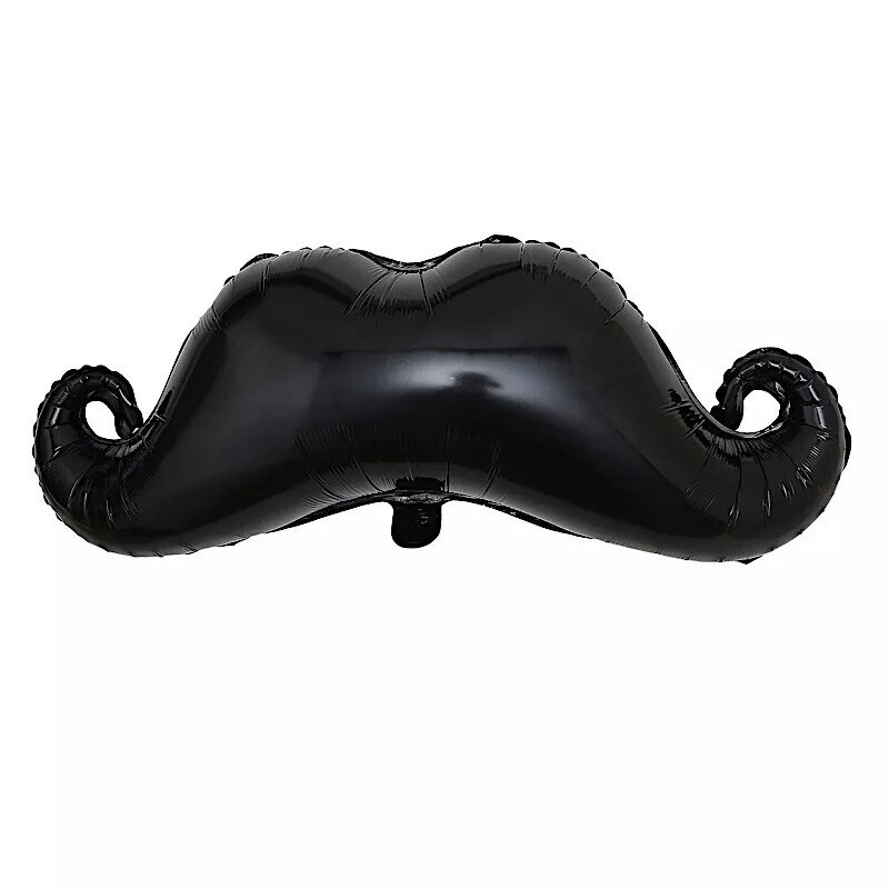 31&#x22; long Black Mustache Mylar Foil Balloon Wedding Birthday Party Decorations