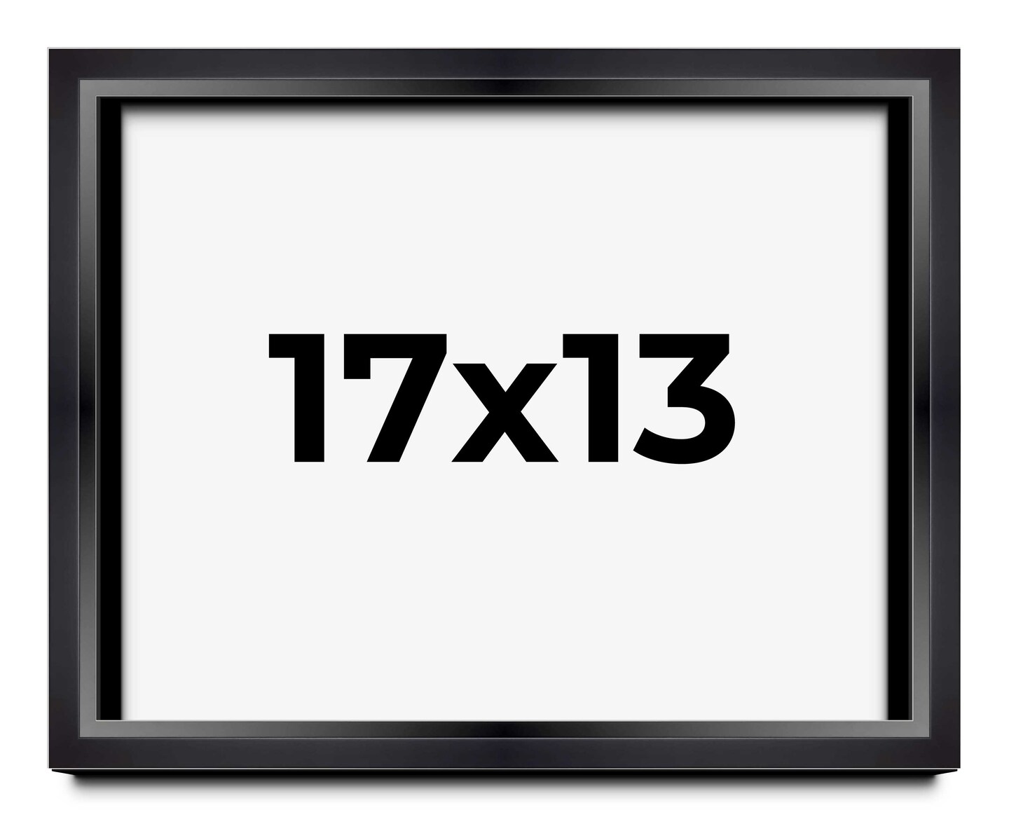 13x17 Modern Shadow Box 1.5&#x22; Depth Picture Frame with UV-Resistant Acrylic &#x26; Acid Free Backing, Available in 3 Finishes - Black, Silver, White