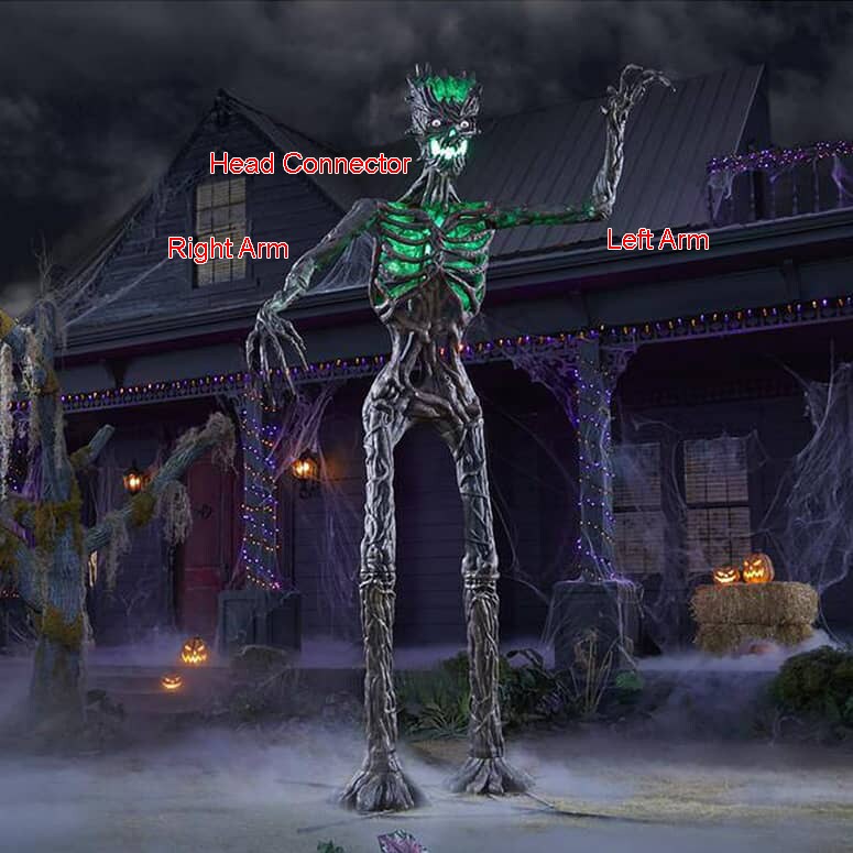 12 Foot Deadwood Inferno Pumpkin Replacement Head and Arm Connectors | Home Depot Deadwood Inferno Parts | Pumpkin Parts product 2