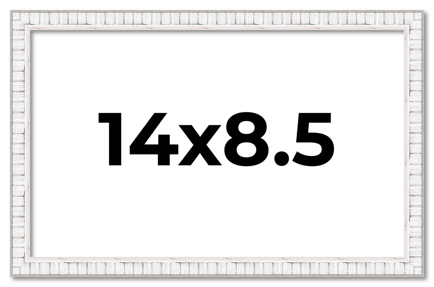 Photo Size Textured White Picture Frame - UV Acrylic, Foam Board Backing, Hanging Hardware