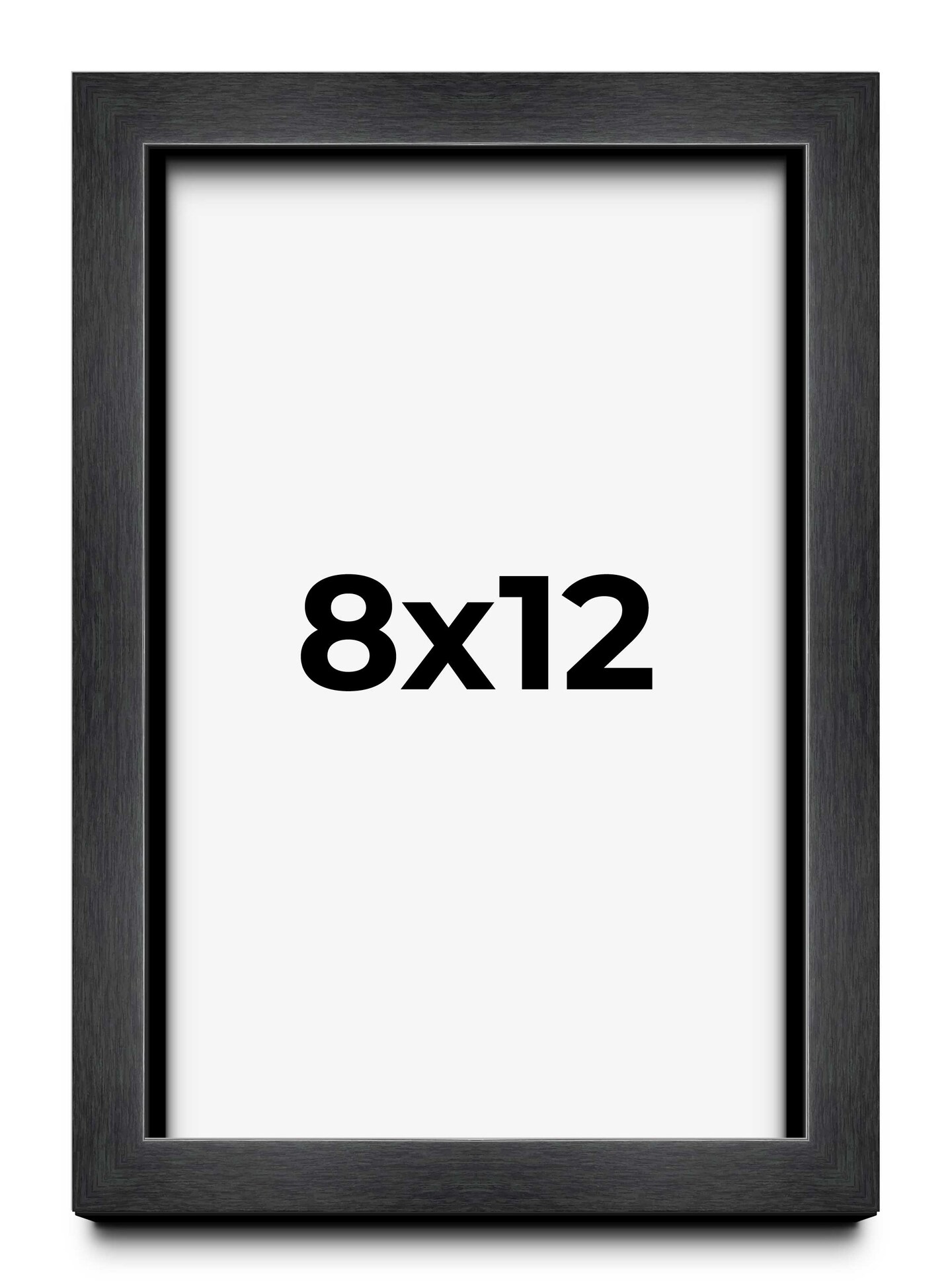 Photo Size Shadow Box 3/4" Depth Grey Picture Frame - UV Acrylic, Backing, Hanging Hardware