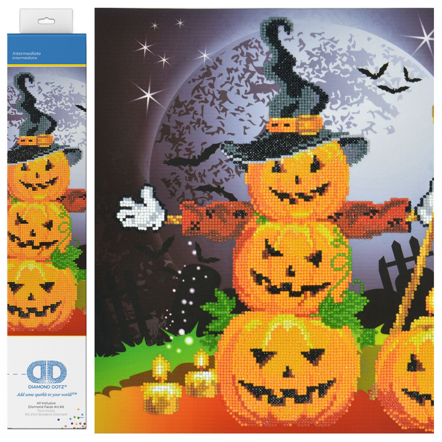 Diamond Dotz Halloween Scarecrow Diamond Painting Kits for Adults - Diamond Art Kits a Relaxing Creative Craft Kit with Dotz Gems