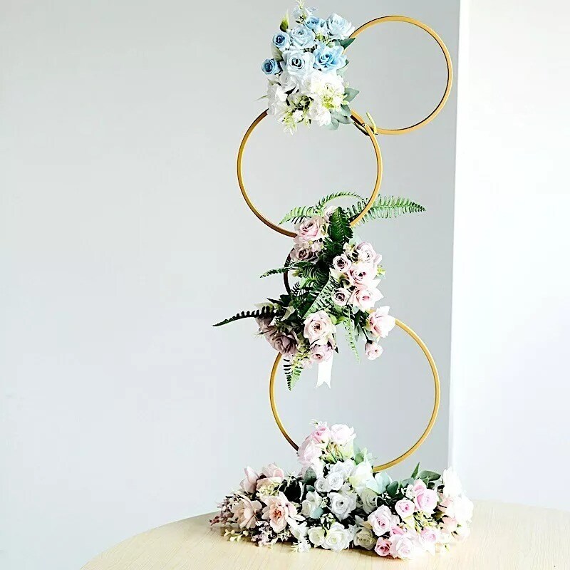 3 ft Metal Hoops Pillar Backdrop Stand Party Events Reception Home Supplies