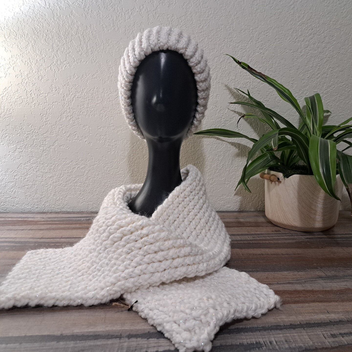Handmade Scarf and Beanie Set | MakerPlace by Michaels display picture 2
