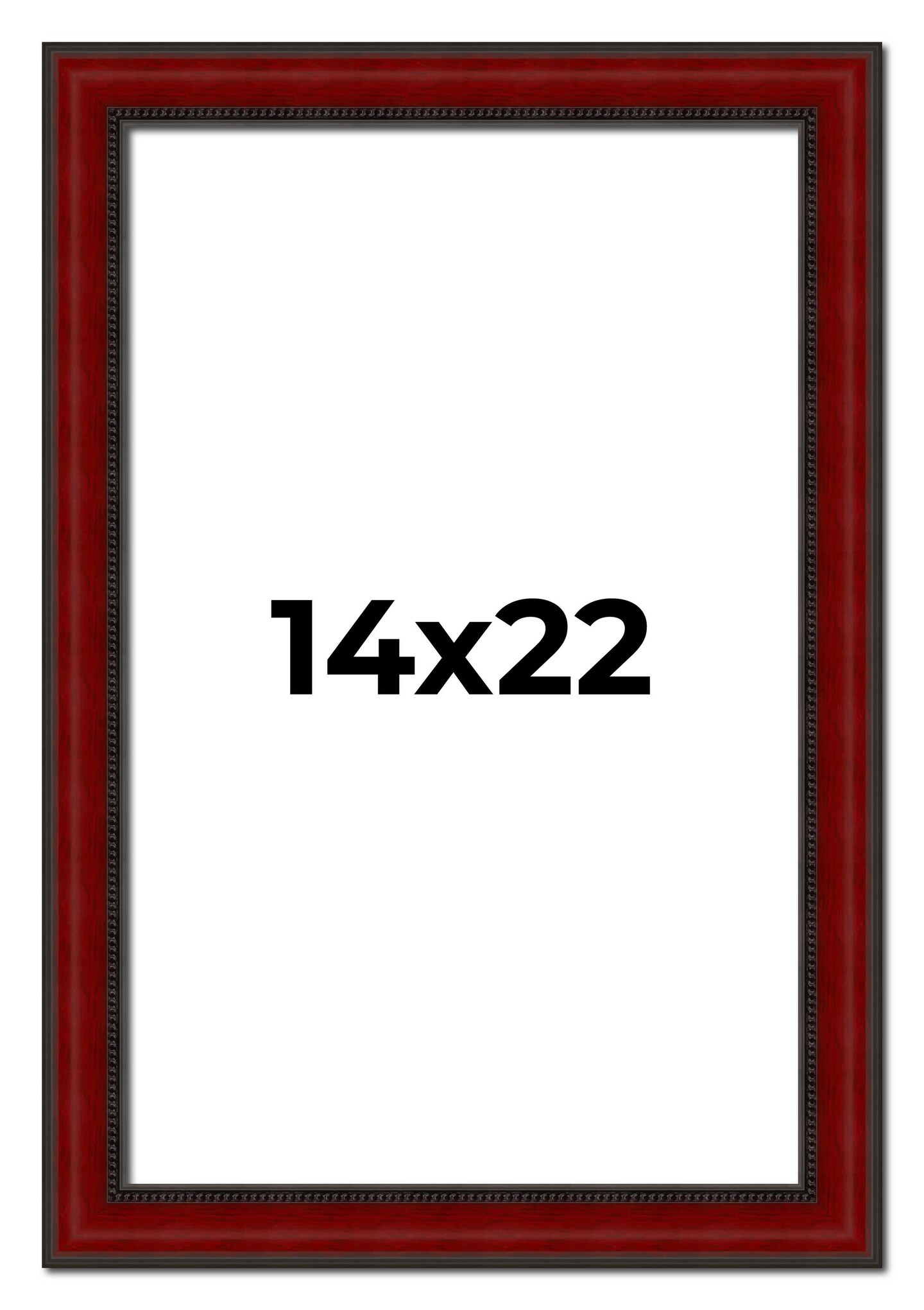 14x22 Weathered Picture Frame with UV-Resistant Acrylic &#x26; Acid Free Backing, Available in 5 Finishes - Black, Gold, Red, White, Natural