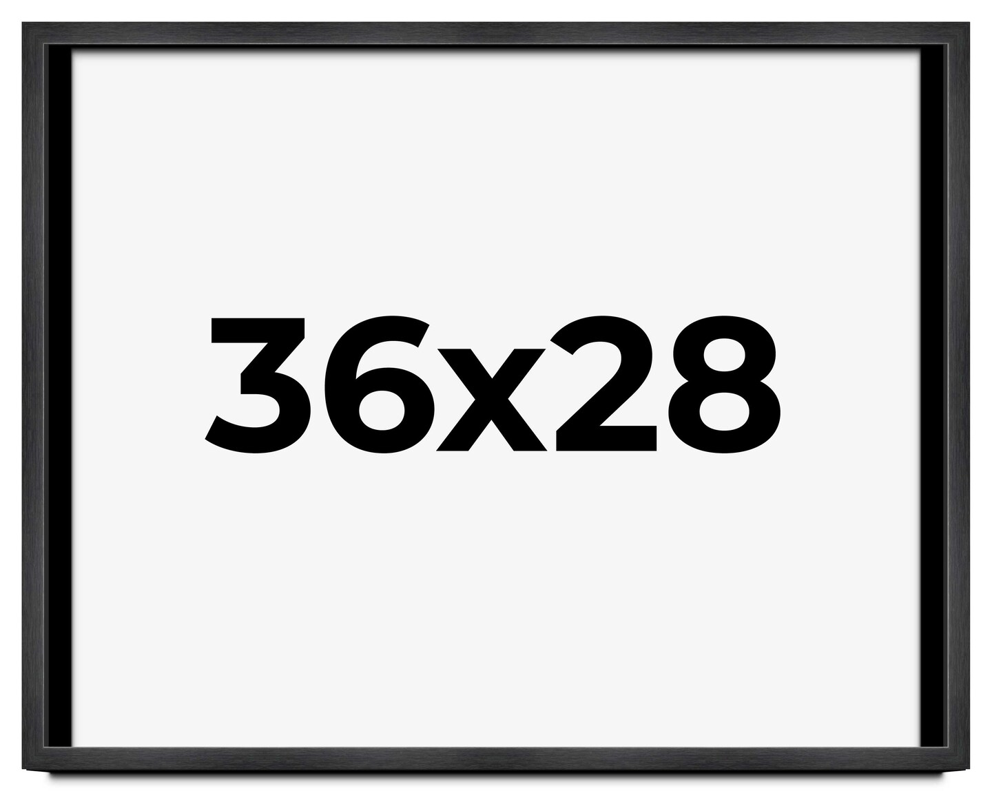 28x36 Minimalist Picture Frame with UV-Resistant Acrylic &#x26; Acid Free Backing, Available in 6 Finishes - Black, Brown, Silver, Grey, Natural, and White