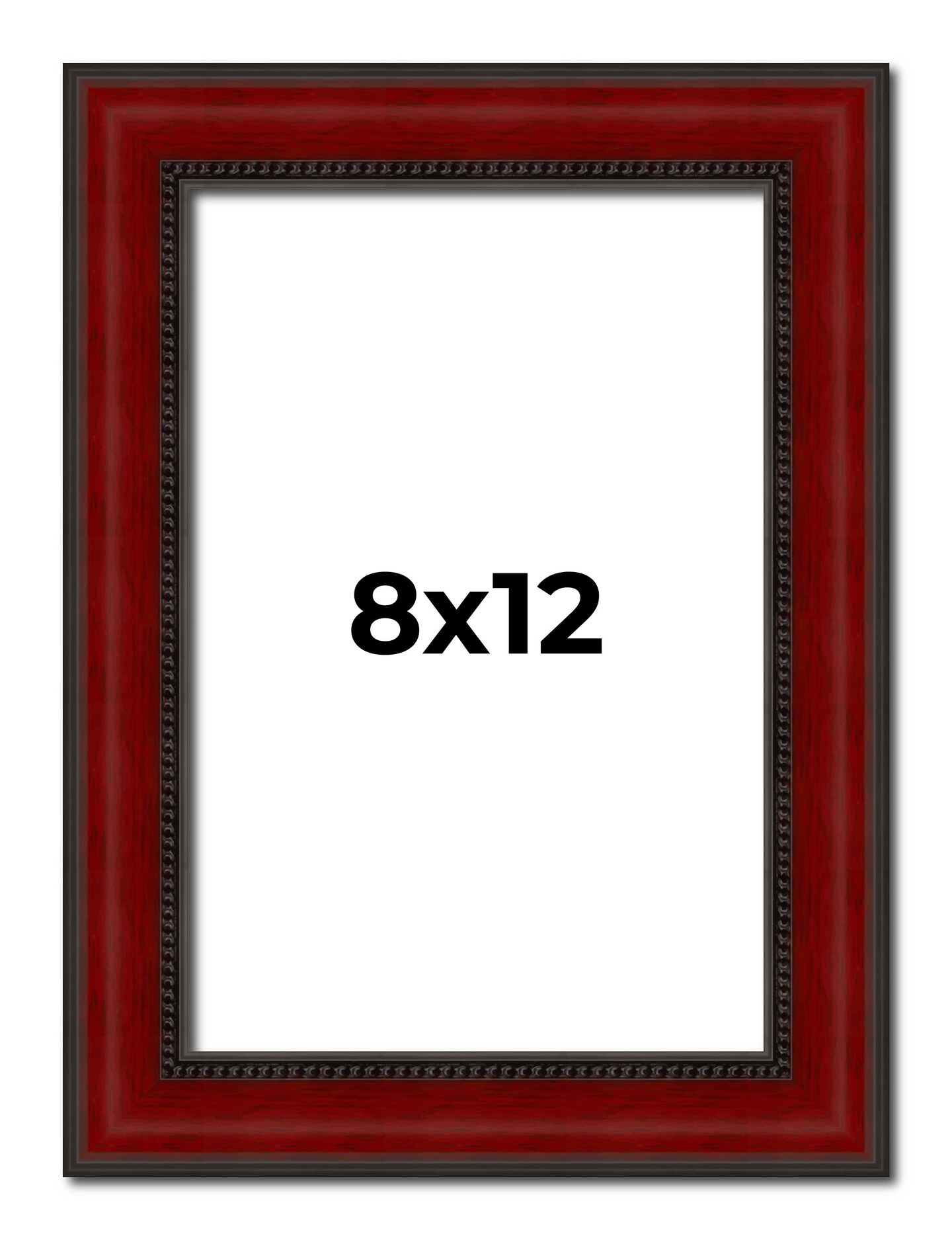 8x12 Weathered Picture Frame with UV-Resistant Acrylic & Acid Free Backing, Available in 5 Finishes - Black, Gold, Red, White, Natural