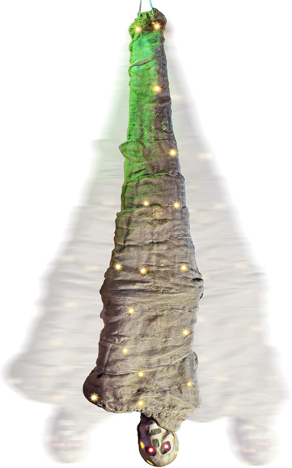 Corpse, Animated Indoor Decor Hanging Dead Body Prop, Corpses Skeleton Outdoor Decor with Full Body Lights and LED Eyes & Spooky Sound for Yard, Haunted House