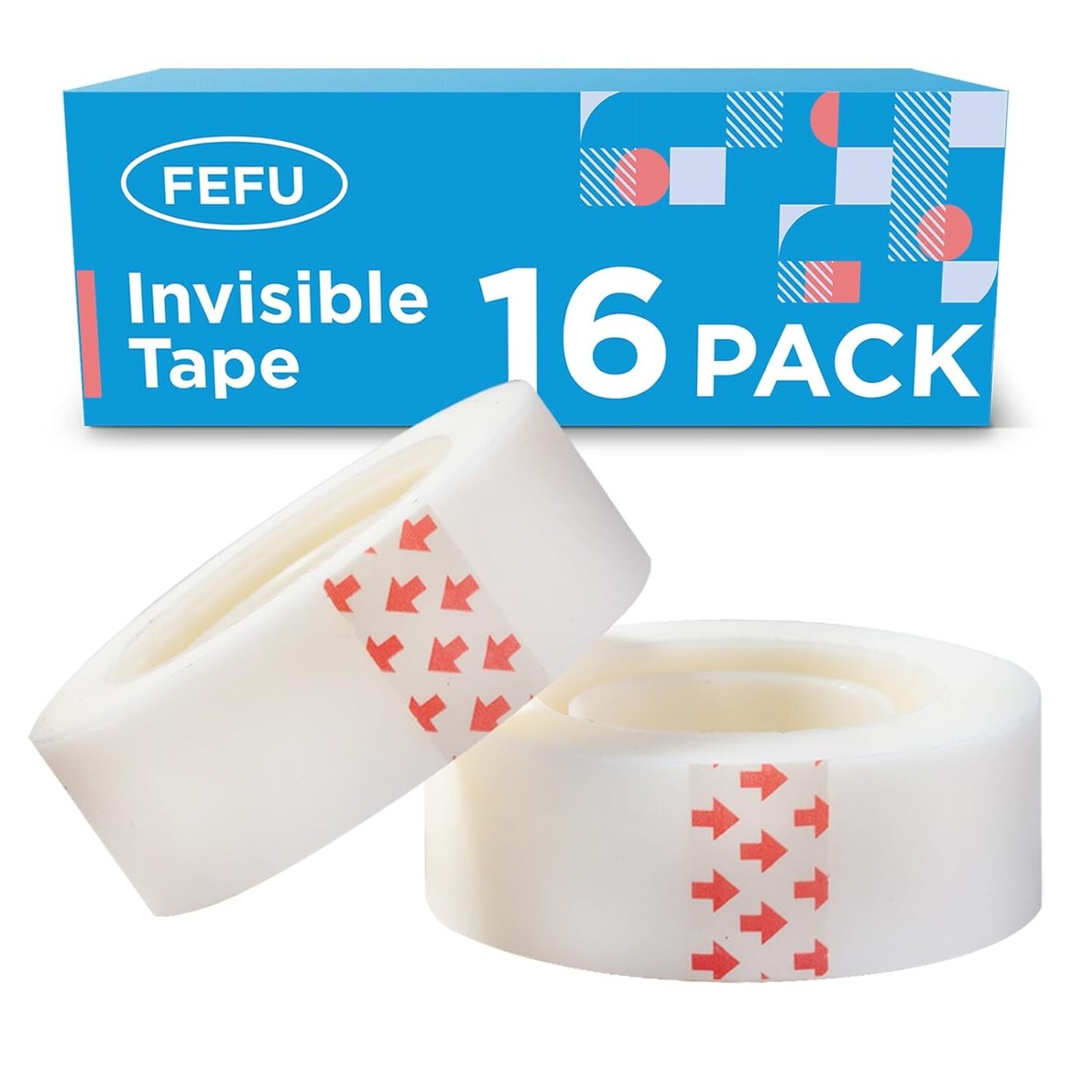 16 Rolls Invisible Tape Refills Easy Tear by Hands 0.7 Inch X 1000 Inches, Tape for Dispenser Refill 1 Inch Core, Invisible Tapes Translucent for Classroom Office Supplies