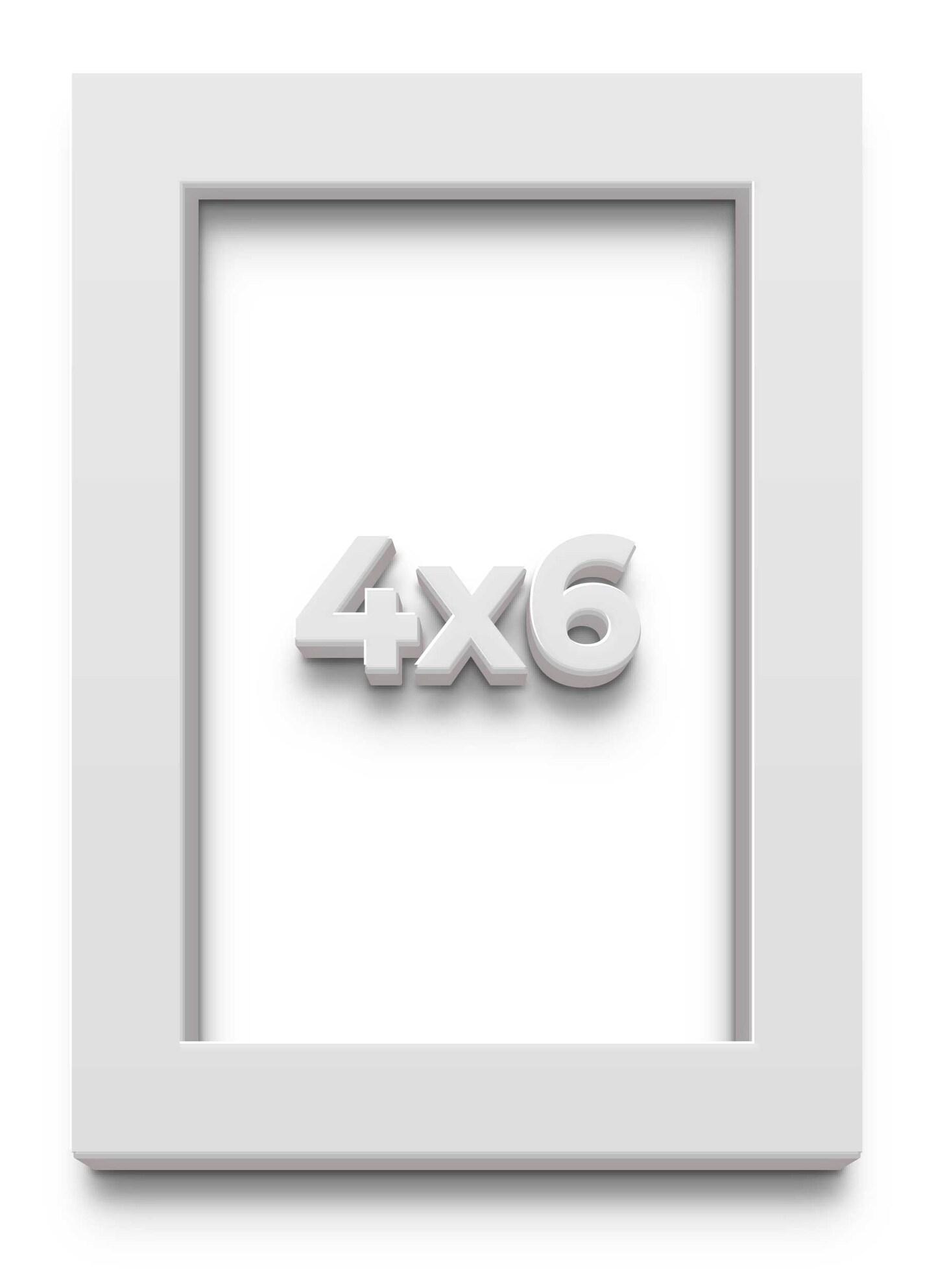 4x6 Shadow Box 1&#x22; Depth Picture Frame with UV-Resistant Acrylic &#x26; Acid Free Backing, Available in 3 Finishes - Black, Grey, White