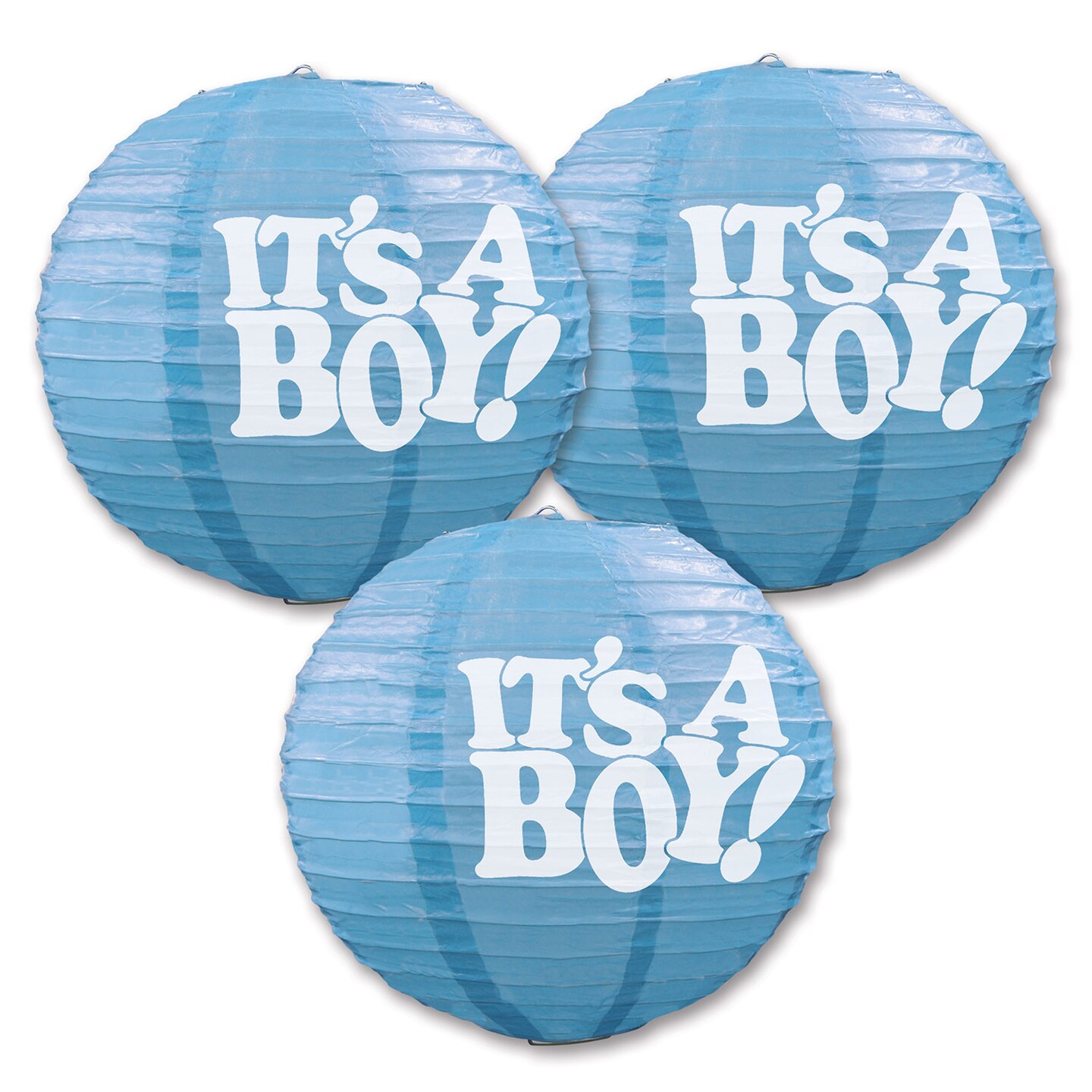 Beistle 9&#xBD;in. Its A Boy! Paper Lanterns - 6 Pack