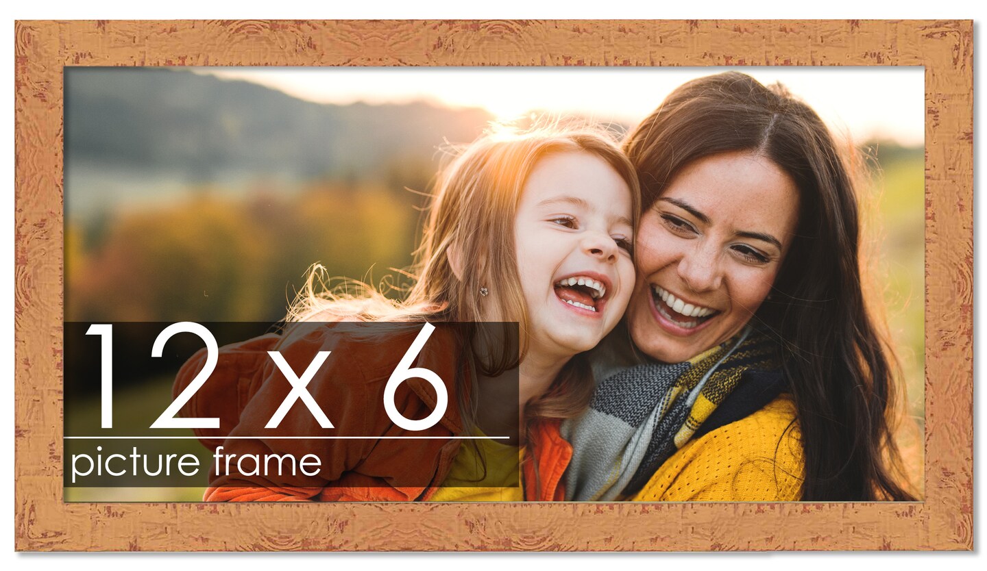 Panoramic Shabby Chic Orange Picture Frame - UV Acrylic, Foam