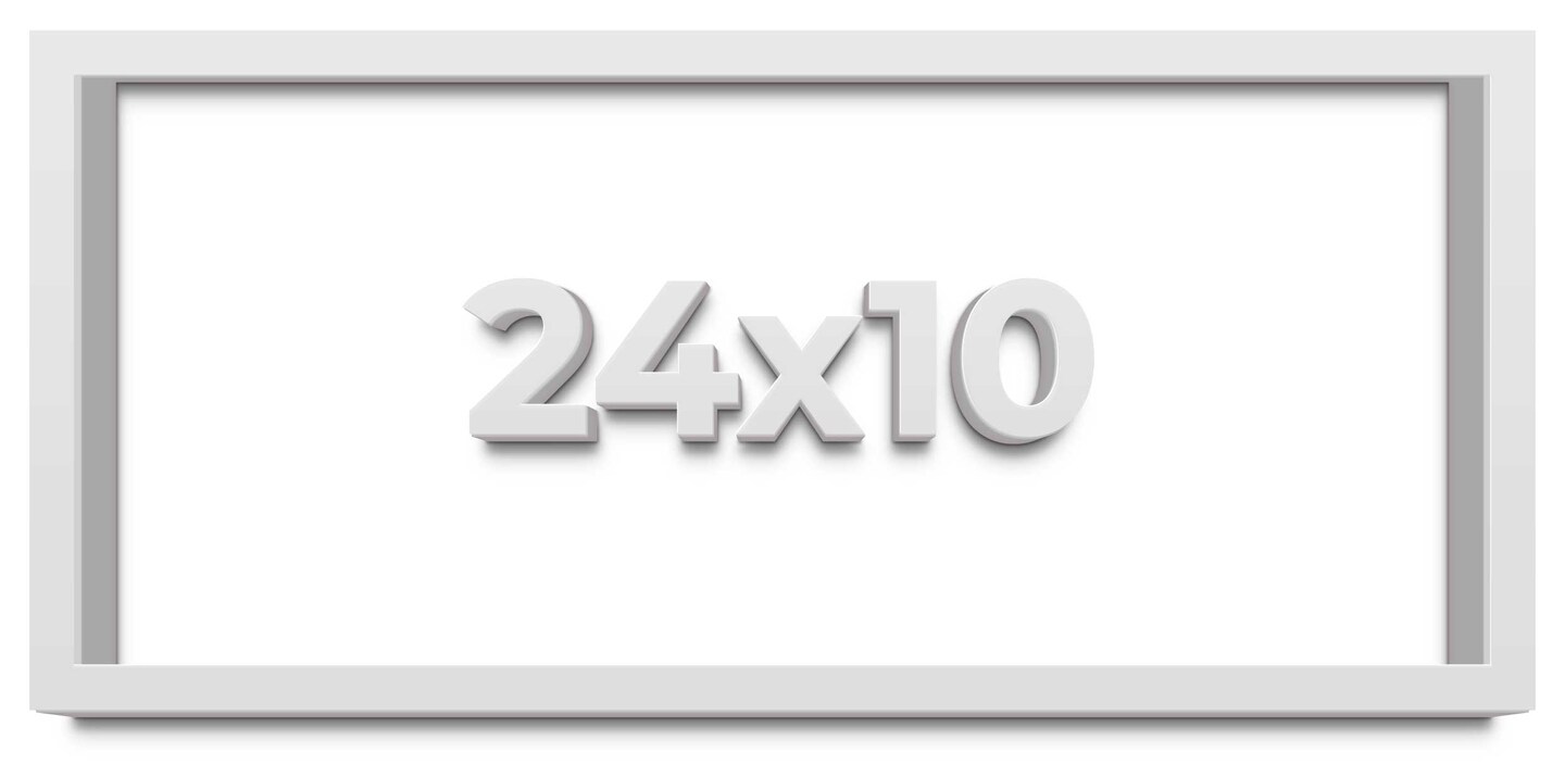 Panoramic Shadow Box 1.75" Deep White Frame - UV Acrylic, Backing, Hanging Hardware