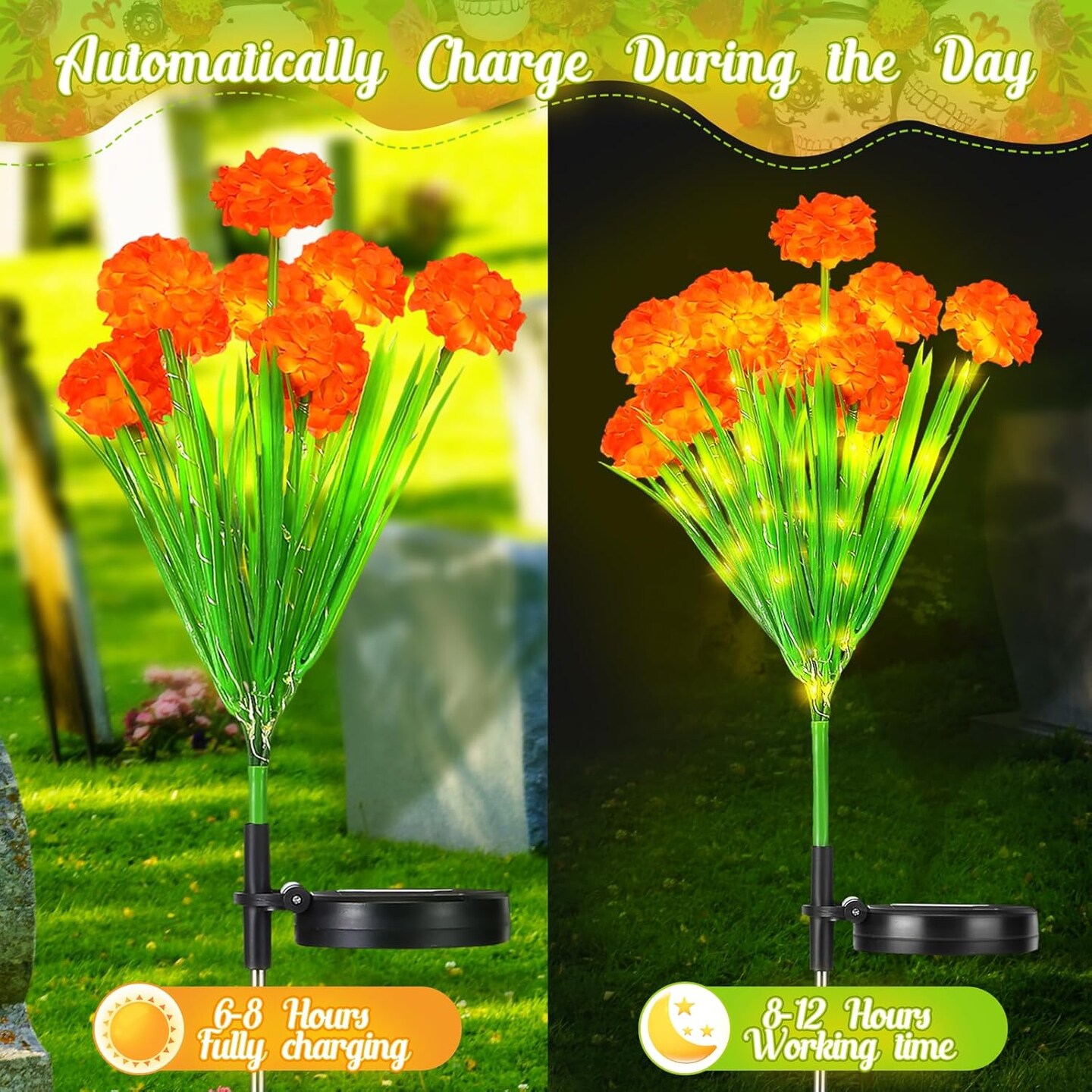 Marigold Flowers Heads Outdoor Waterproof