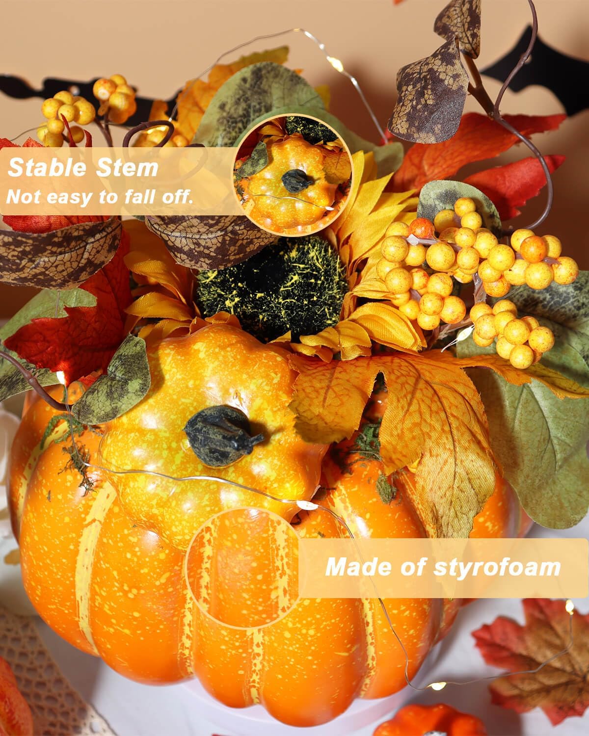 8 Inch Large Thanksgiving Pumpkins for Decorating