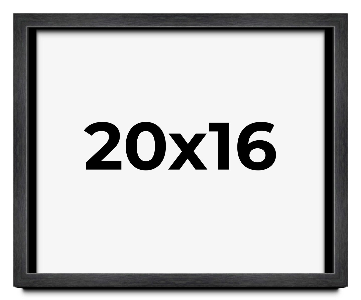 16x20 Shadow Box 1" Depth Picture Frame with UV-Resistant Acrylic & Acid Free Backing, Available in 3 Finishes - Black, Grey, White