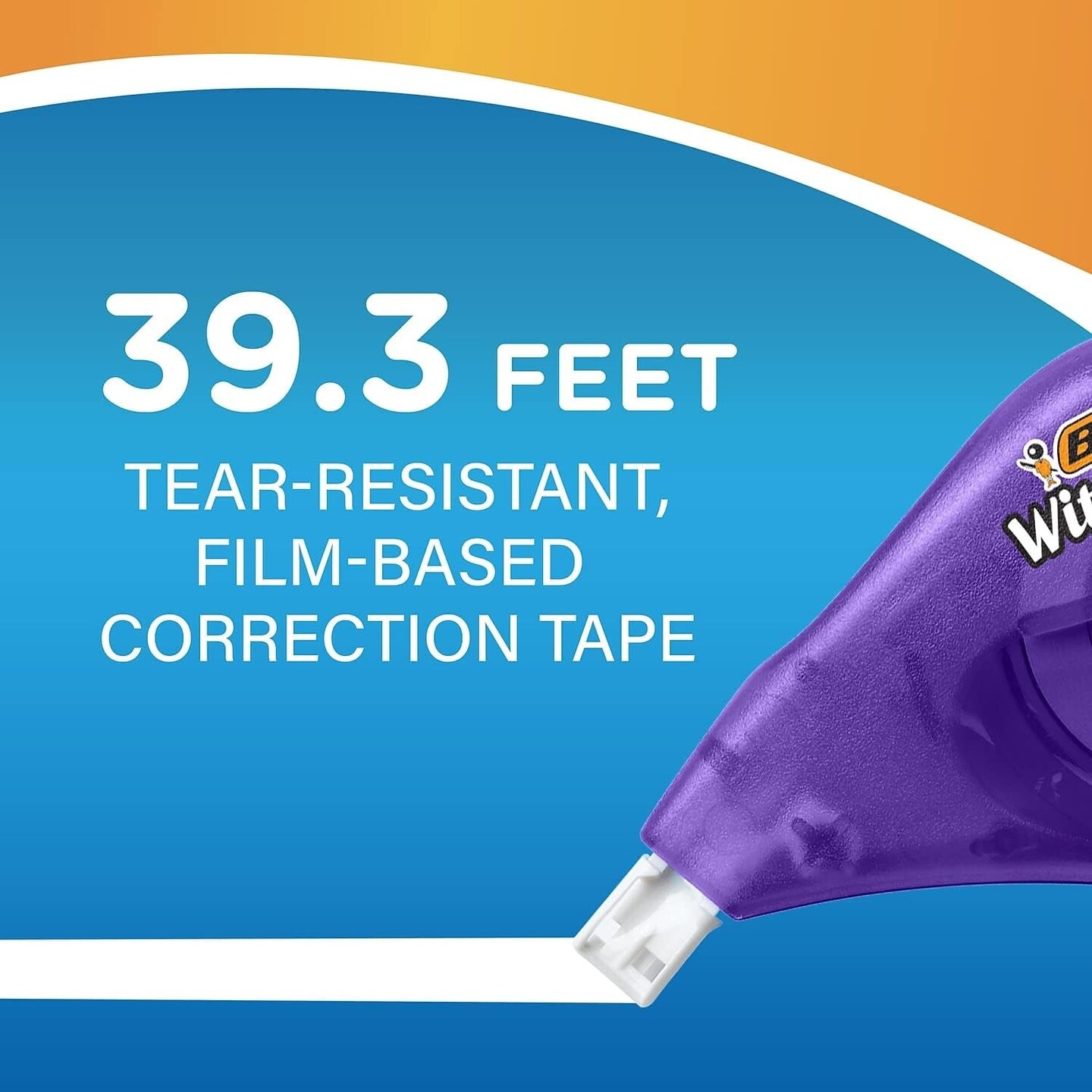 Wite-Out Brand EZ Correct Correction Tape, 39.3 Feet, 2-Count Pack of White Correction Tape, Fast, Clean and Easy to Use Tear-Resistant Tape Office or School Supplies