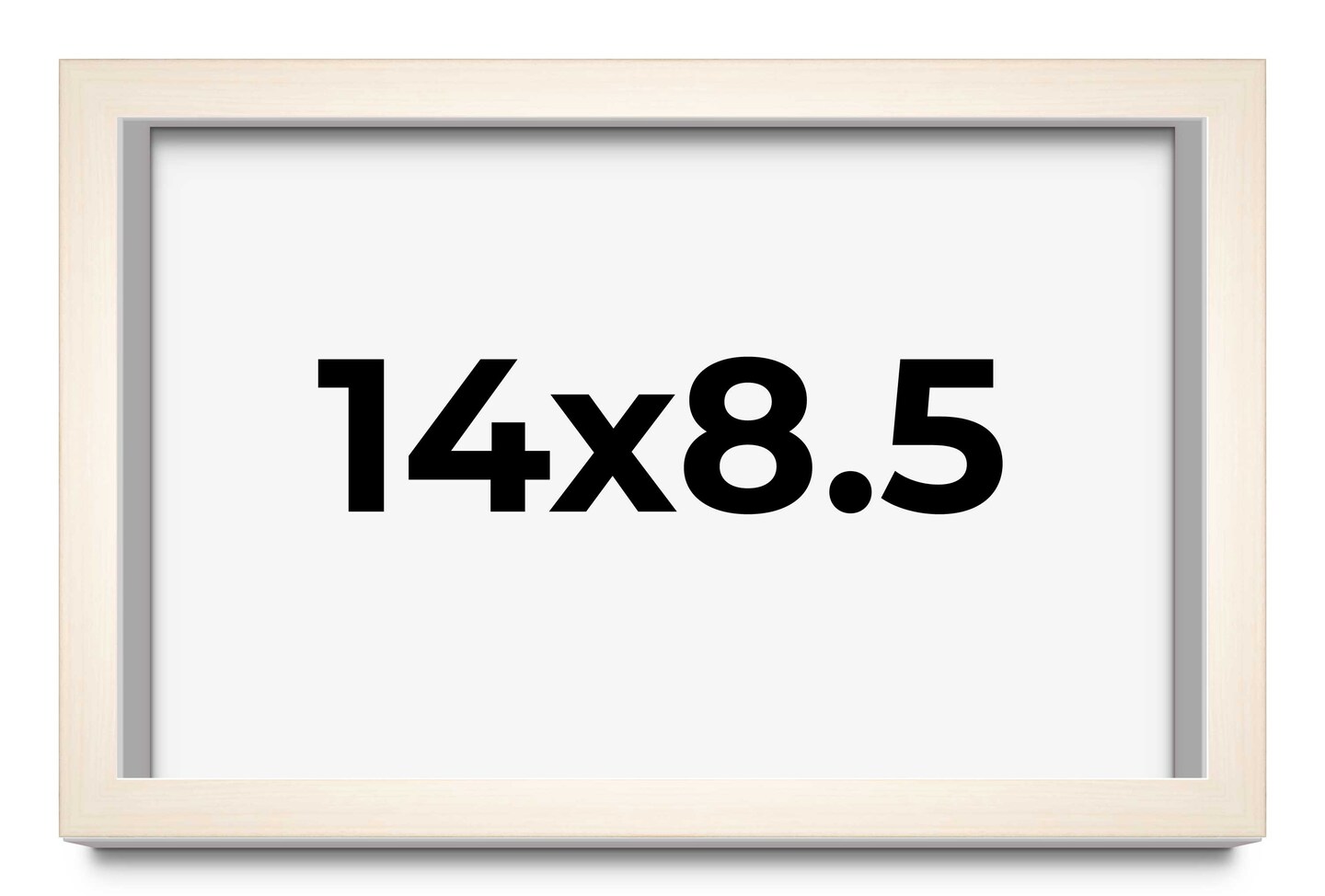 Photo Size Minimalist White Picture Frame - UV Acrylic, Foam Board Backing, Hanging Hardware