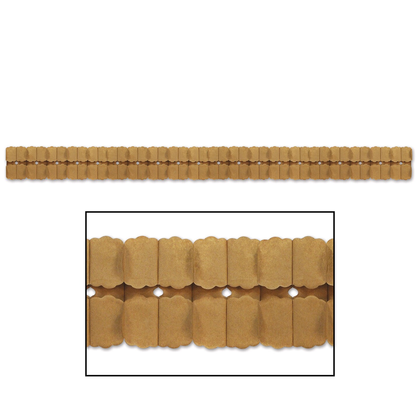 Beistle 4&#xBD;in. x 12Feet Standard Kraft Paper Leaf Garland - 12 Pack