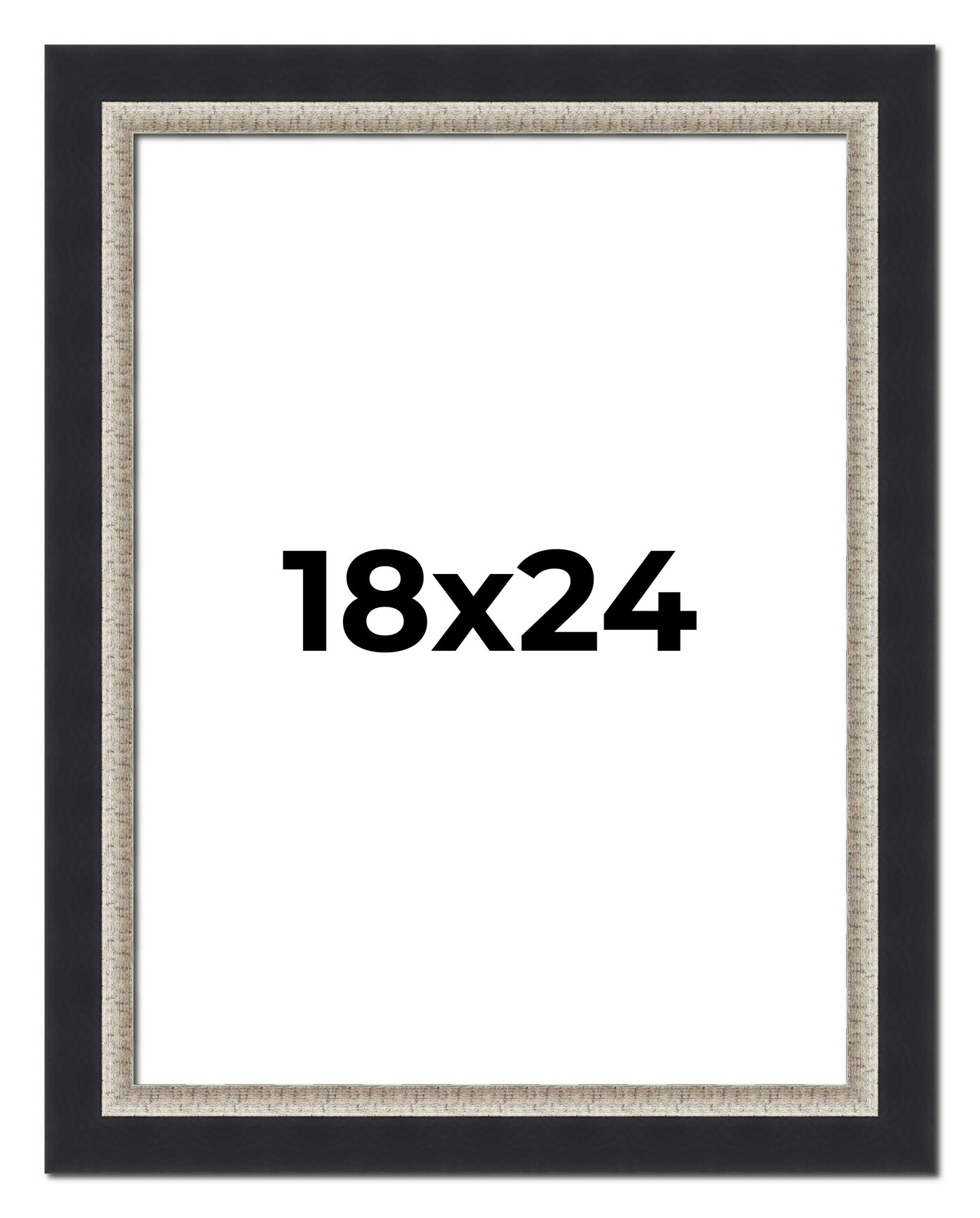 18x24 Embellished Picture Frame with UV-Resistant Acrylic & Acid Free Backing, Available in 3 Finishes - Black, Brown, Gold