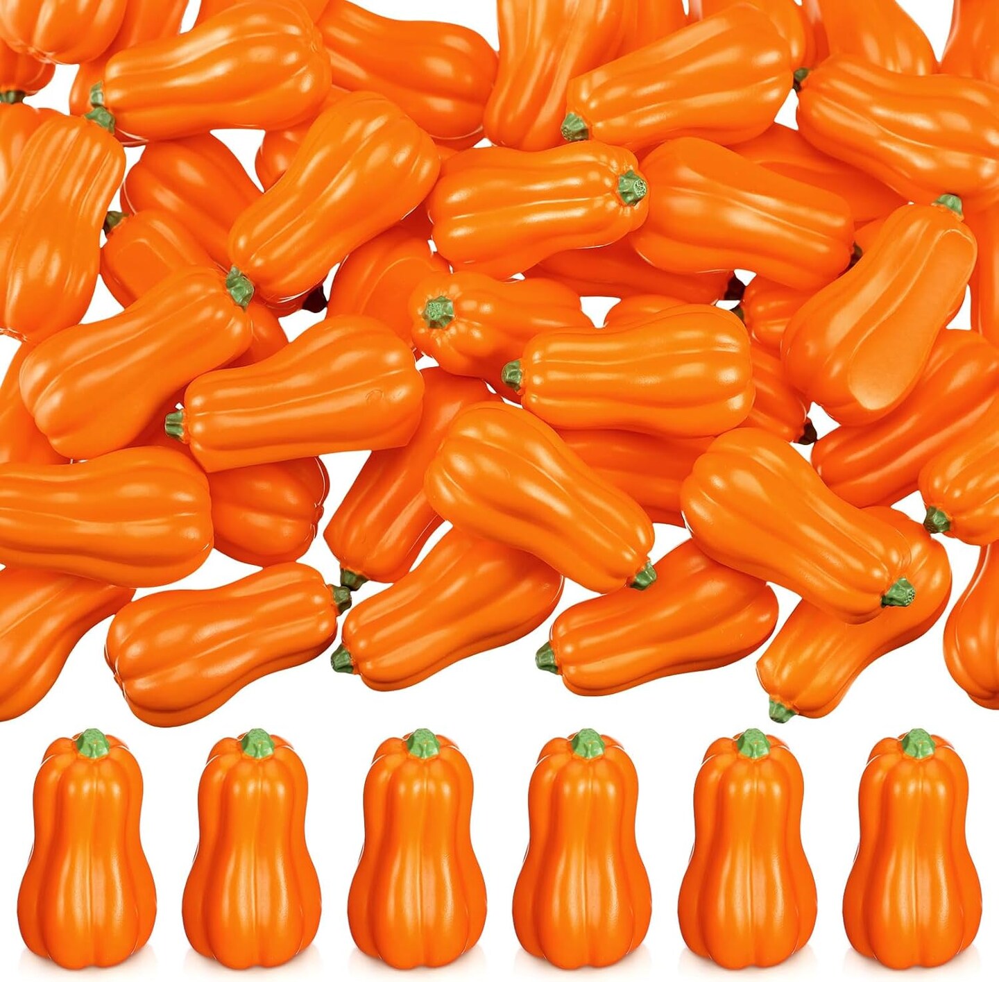 50 Pcs Mini Pumpkins Fall Artificial Decor