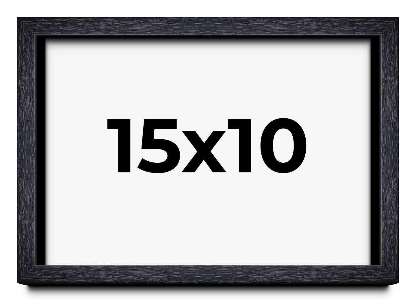 Photo Size Shadow Box 1" Depth Black Picture Frame - UV Acrylic, Backing, Hanging Hardware