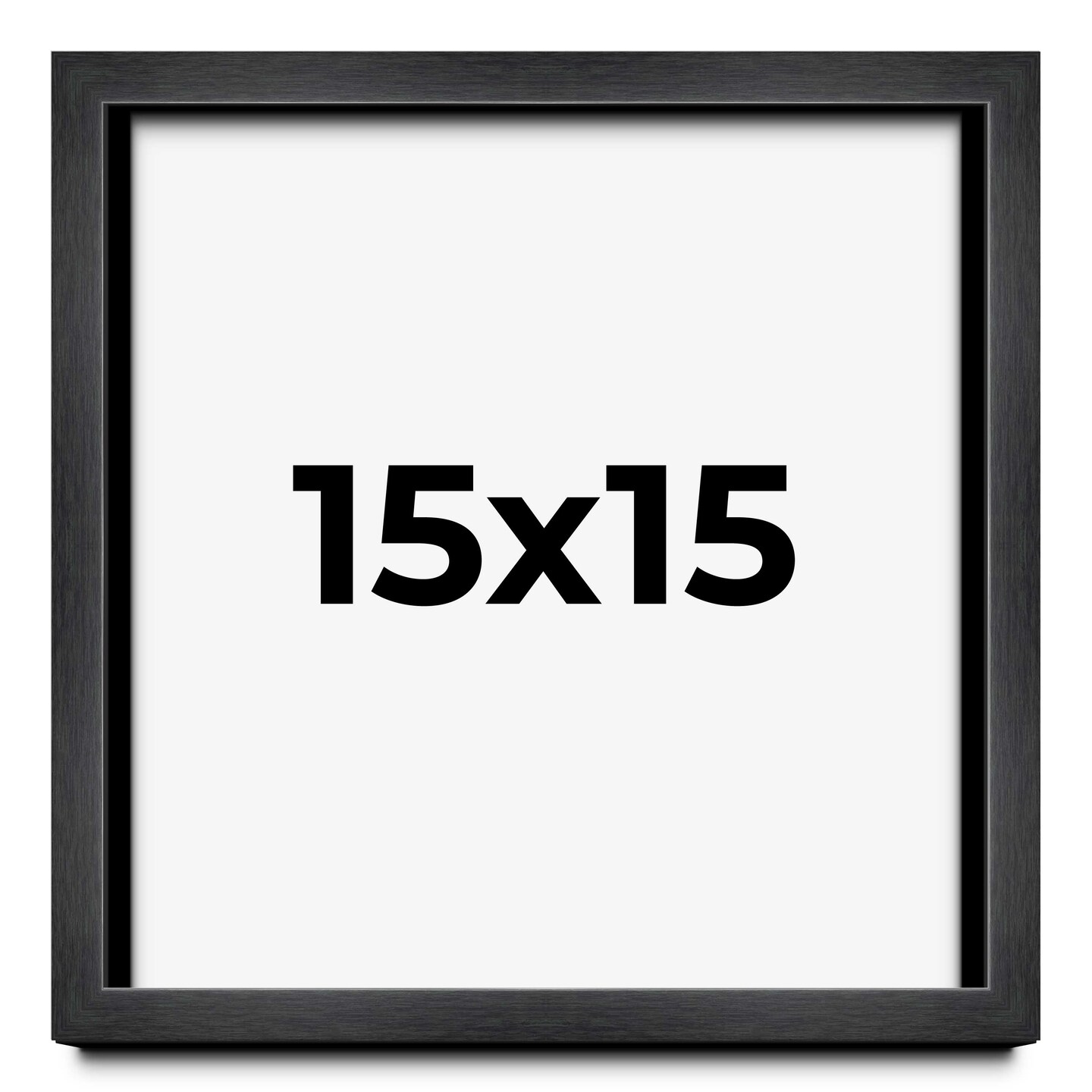 Square Shadow Box 3/4" Depth Grey Picture Frame - UV Acrylic, Backing, Hanging Hardware