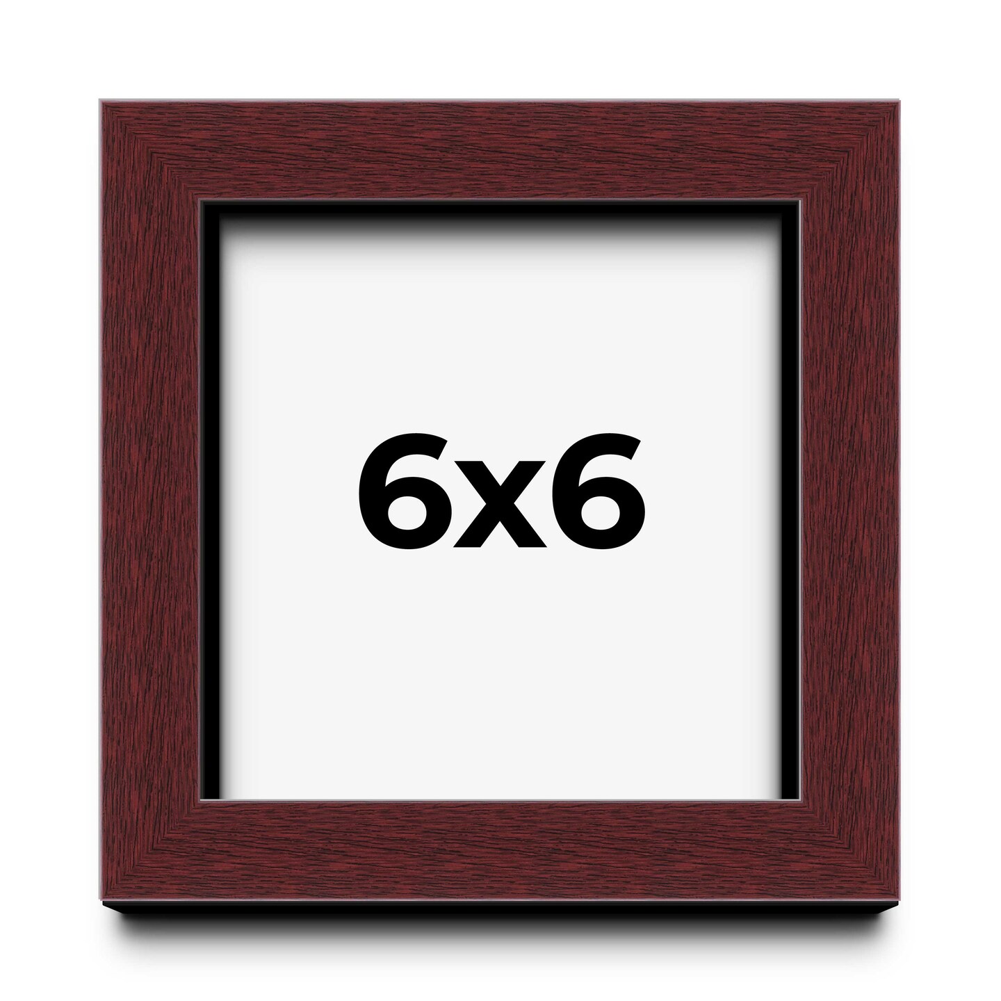 Square Shadow Box 1.5" Depth Brown Picture Frame - UV Acrylic, Backing, Hanging Hardware