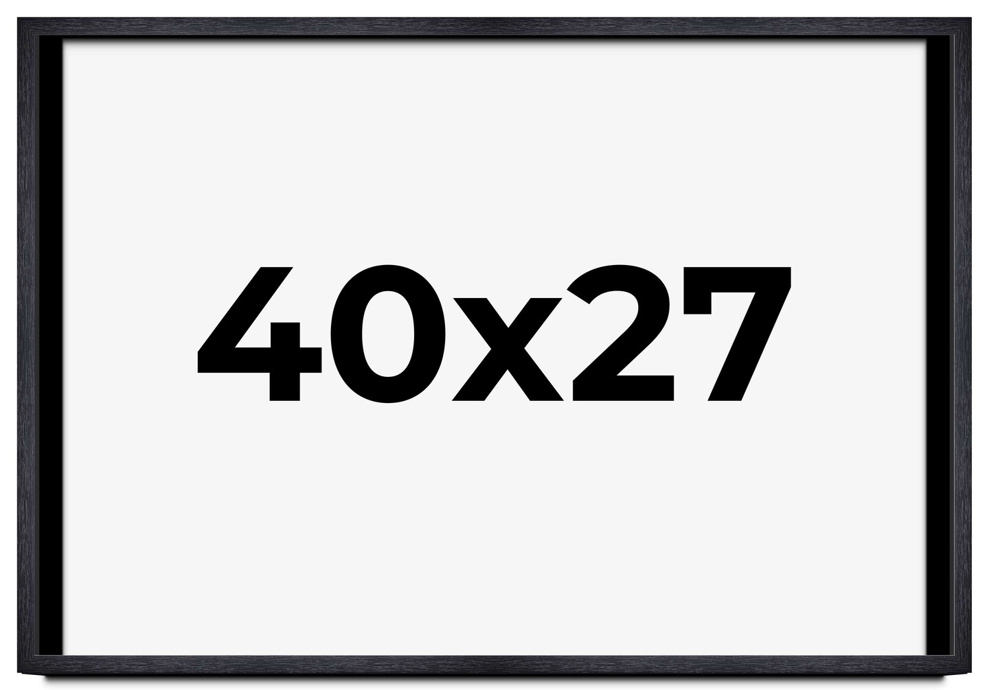40x27 Shadow Box 1" Depth Black Picture Frame - UV Acrylic, Backing, Hanging Hardware