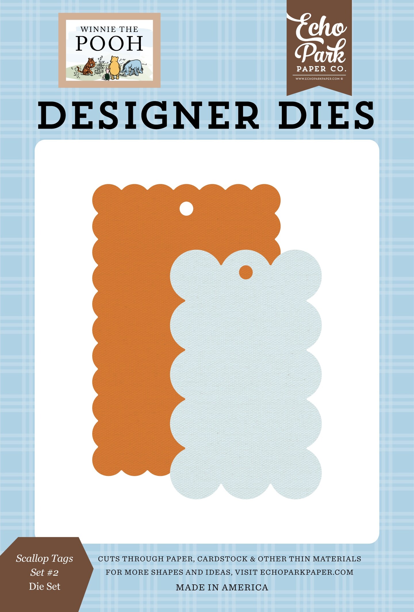 Echo Park Dies-Scallop Tags Set #2, Winnie The Pooh