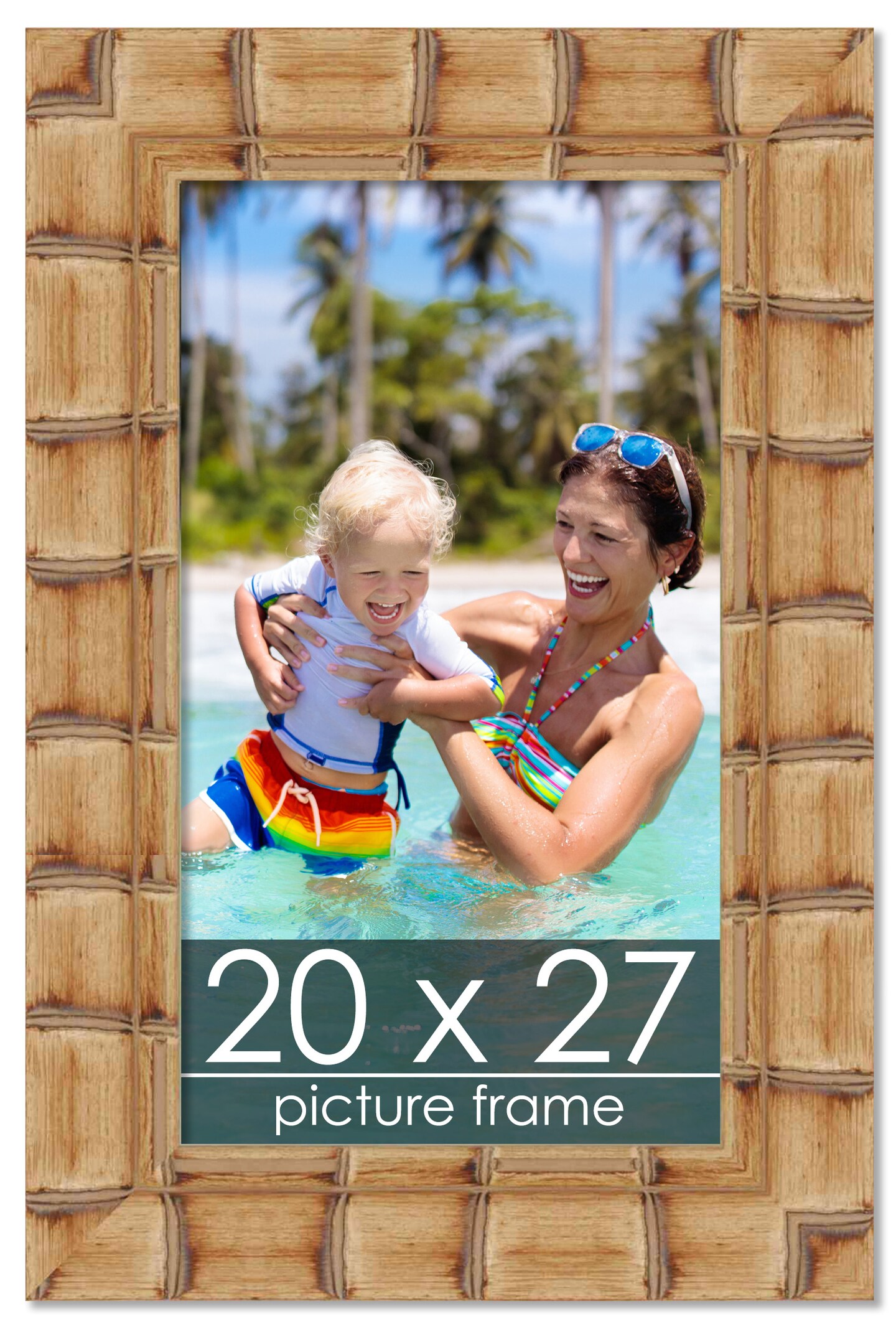 20x27 Wide Bamboo Picture Frame with UV-Resistant Acrylic & Acid