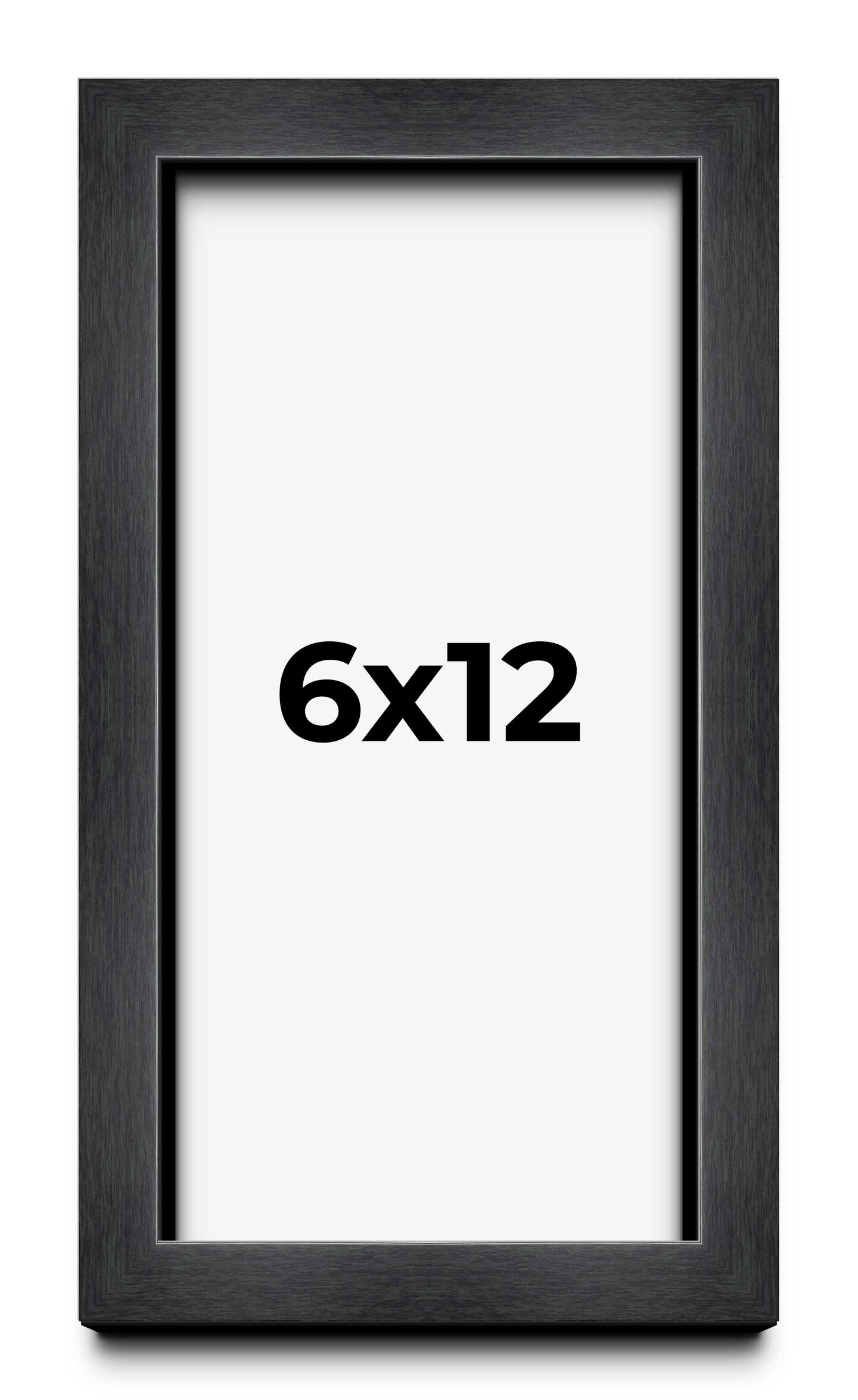 Panoramic Shadow Box 3/4" Depth Grey Picture Frame - UV Acrylic, Backing, Hanging Hardware