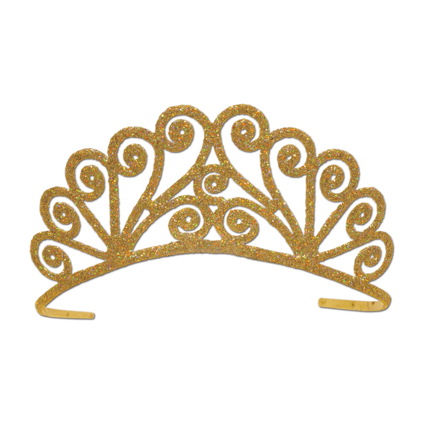 Beistle Glittered Metal Tiara M Golden - 6 Pack