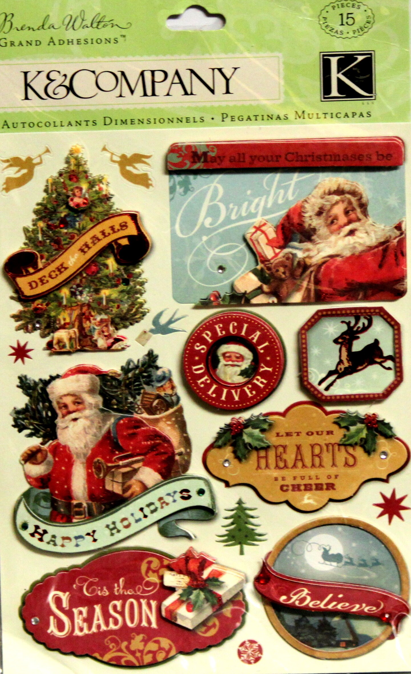 K &#x26; Company Brenda Walton Santa Grand Adhesions Dimensional Stickers