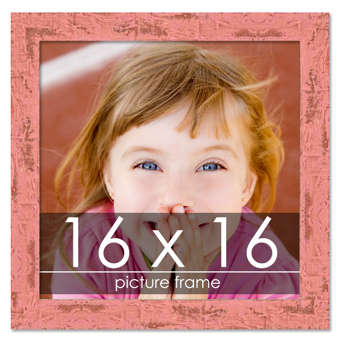 Square Scalloped Acrylic Frame-Hot Pink