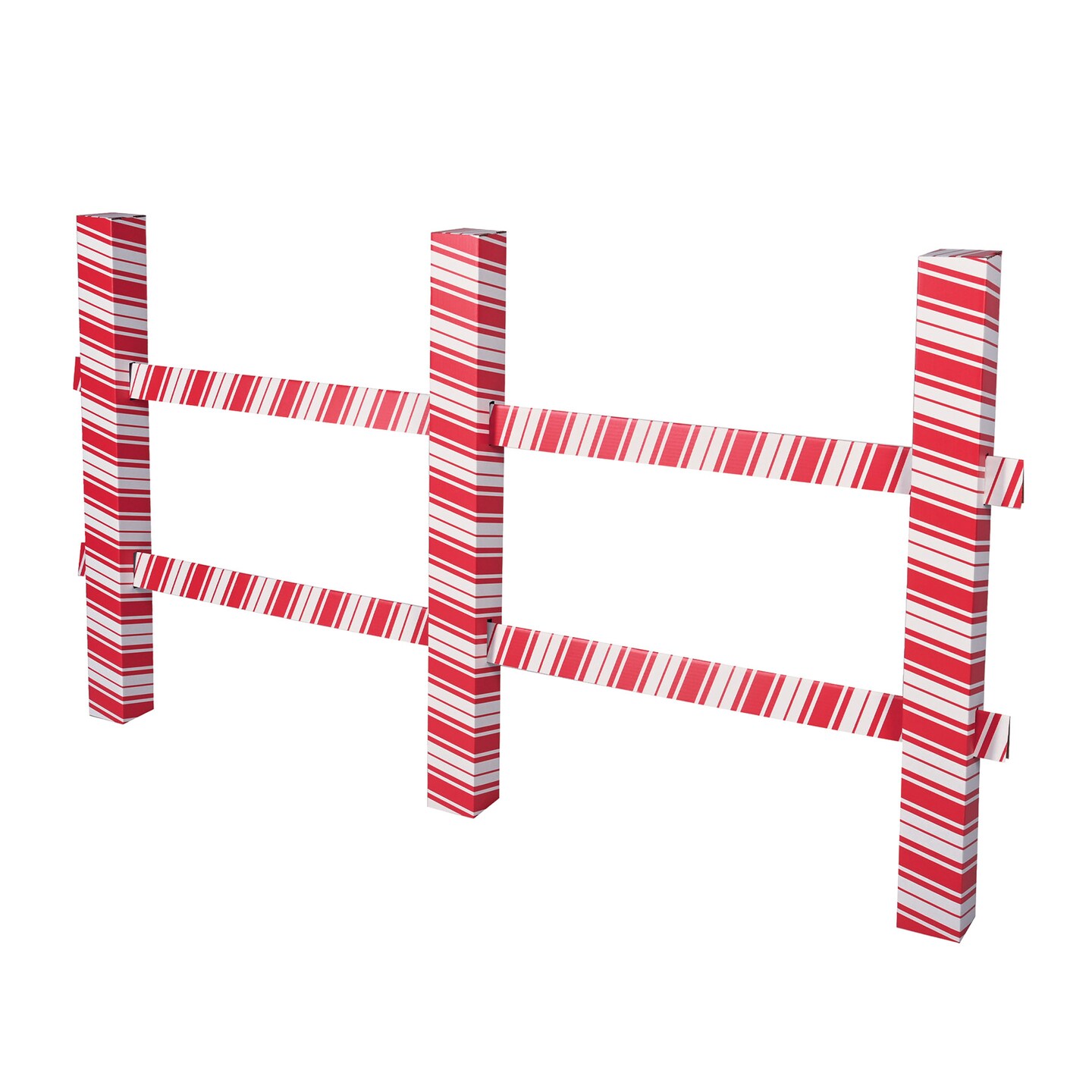 Beistle 3Feet 8in. x 6Feet 7in. 3-D Candy Cane Fence Prop - 4 Pack