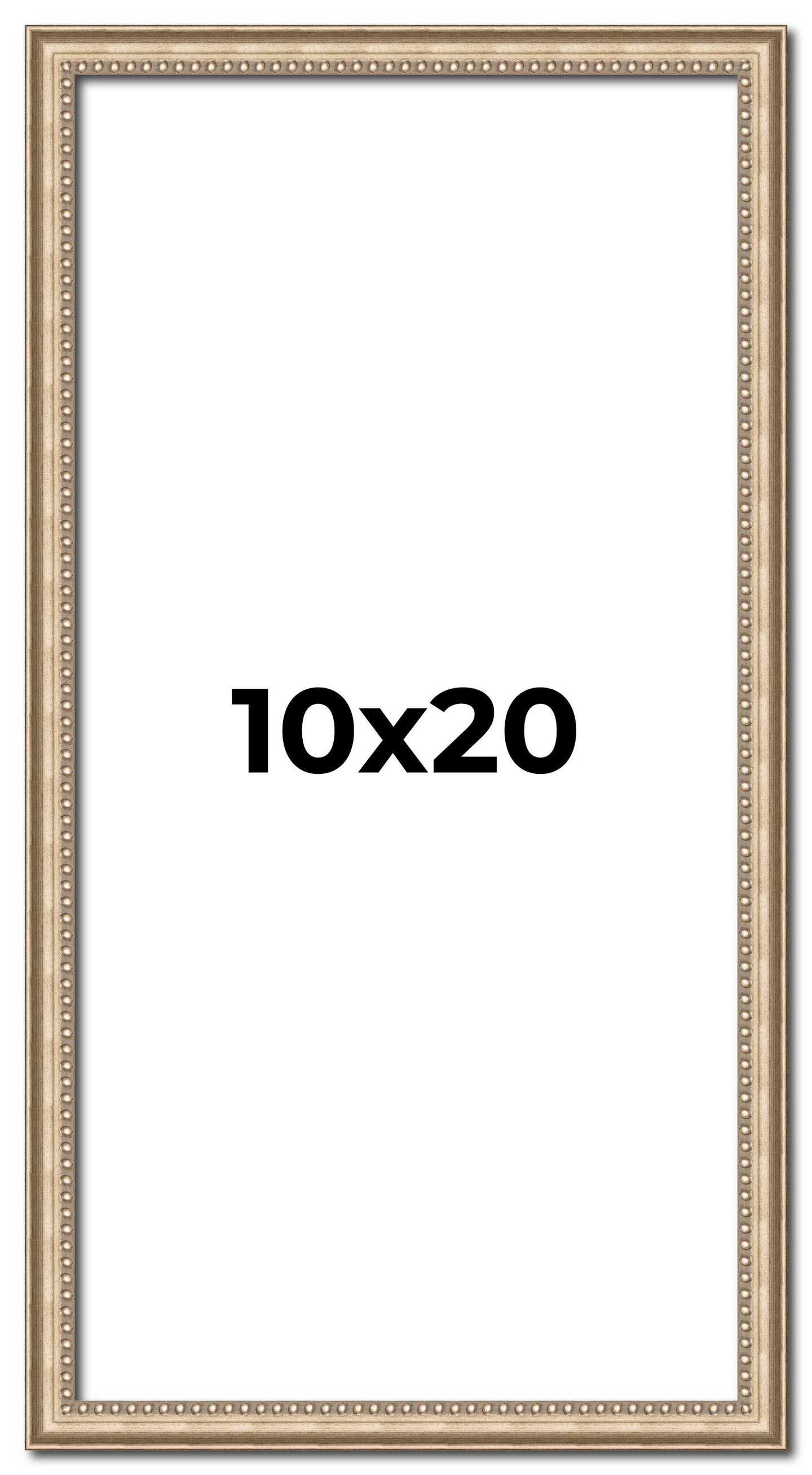 10x20 Minimalist Silver Picture Frame - UV Acrylic, Foam Board Backing, Hanging Hardware