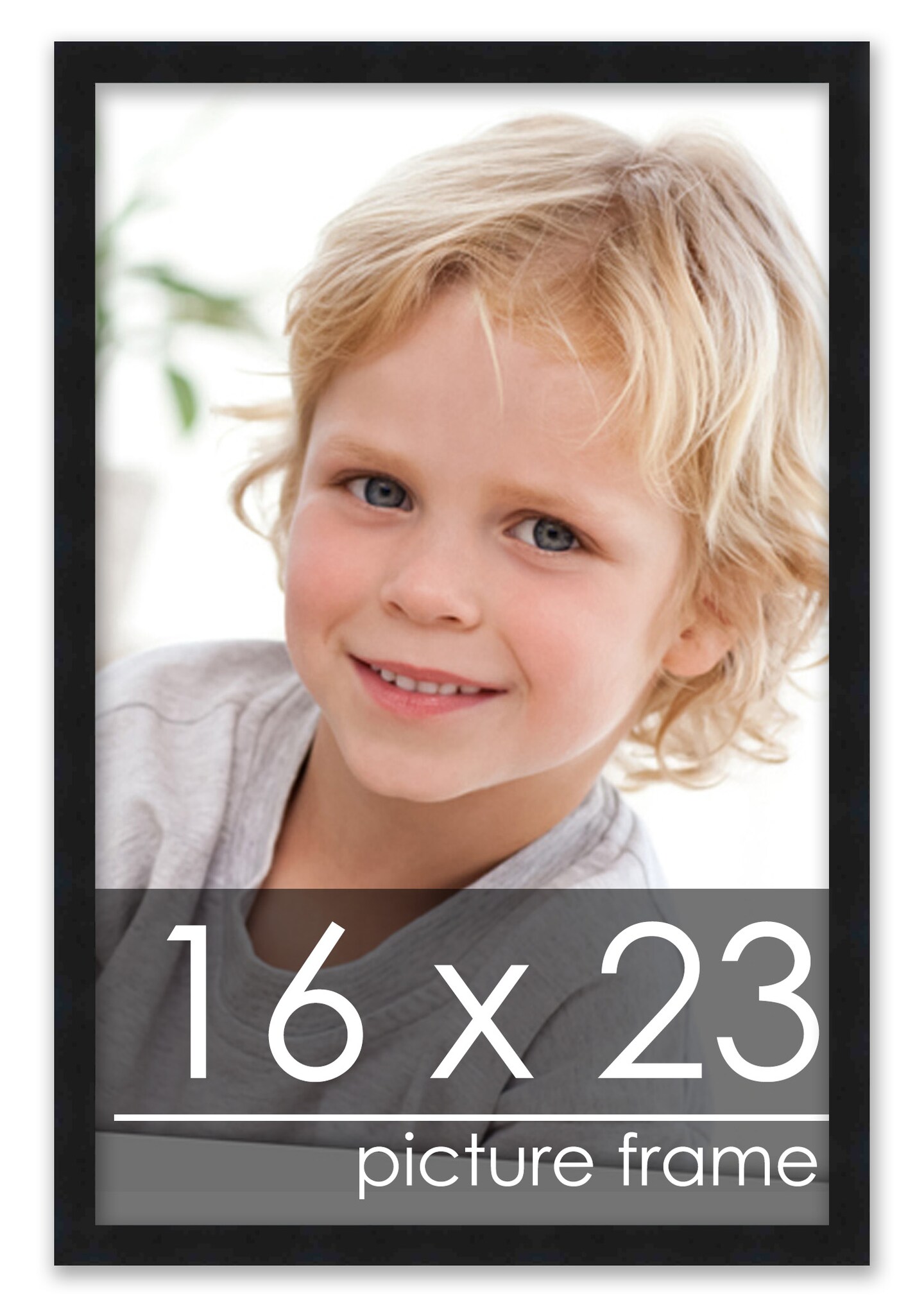 16x23 Modernist Black Picture Frame - UV Acrylic, Foam Board Backing ...
