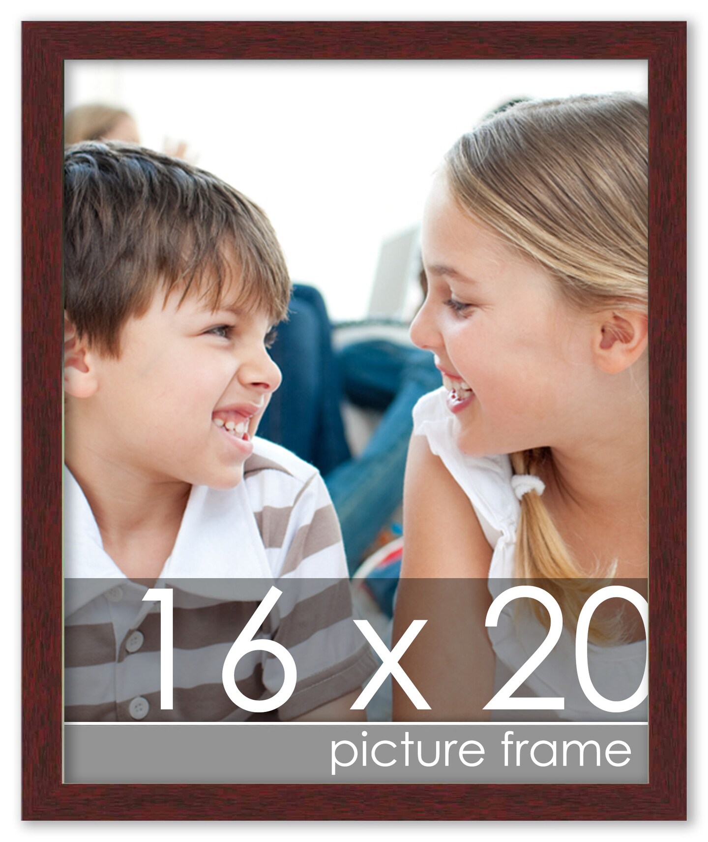 Minimalist Brown Picture Frame - UV Acrylic, Foam Board Backing, Hanging Hardware