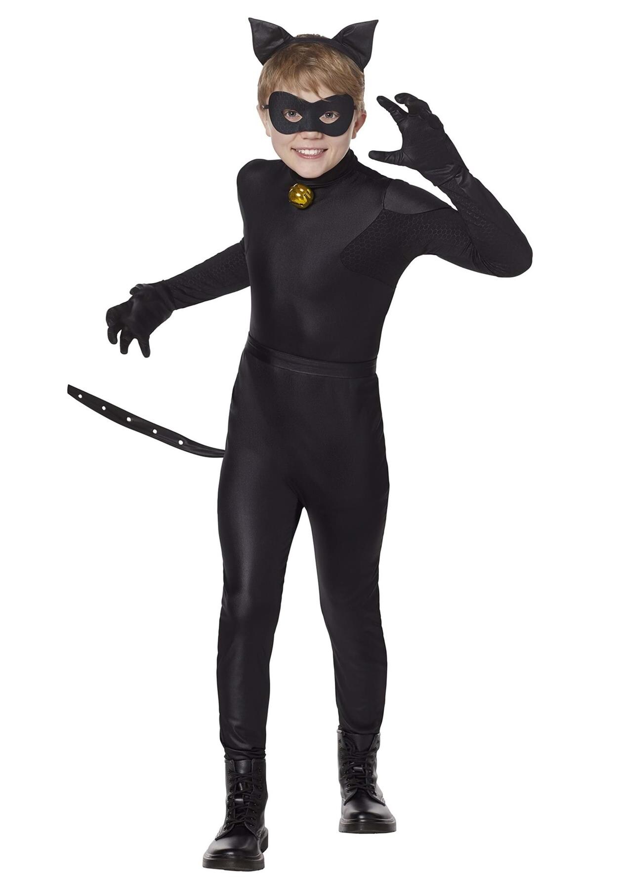 Kid&#x27;s Cat Noir Costume from Miraculous Ladybug Nickelodeon Costumes