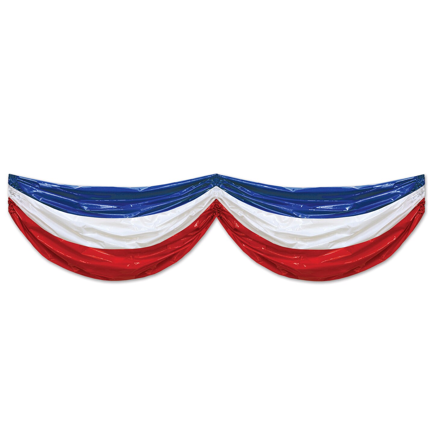 Beistle 3Feet x 15Feet Patriotic Plastic Bunting - 6 Pack