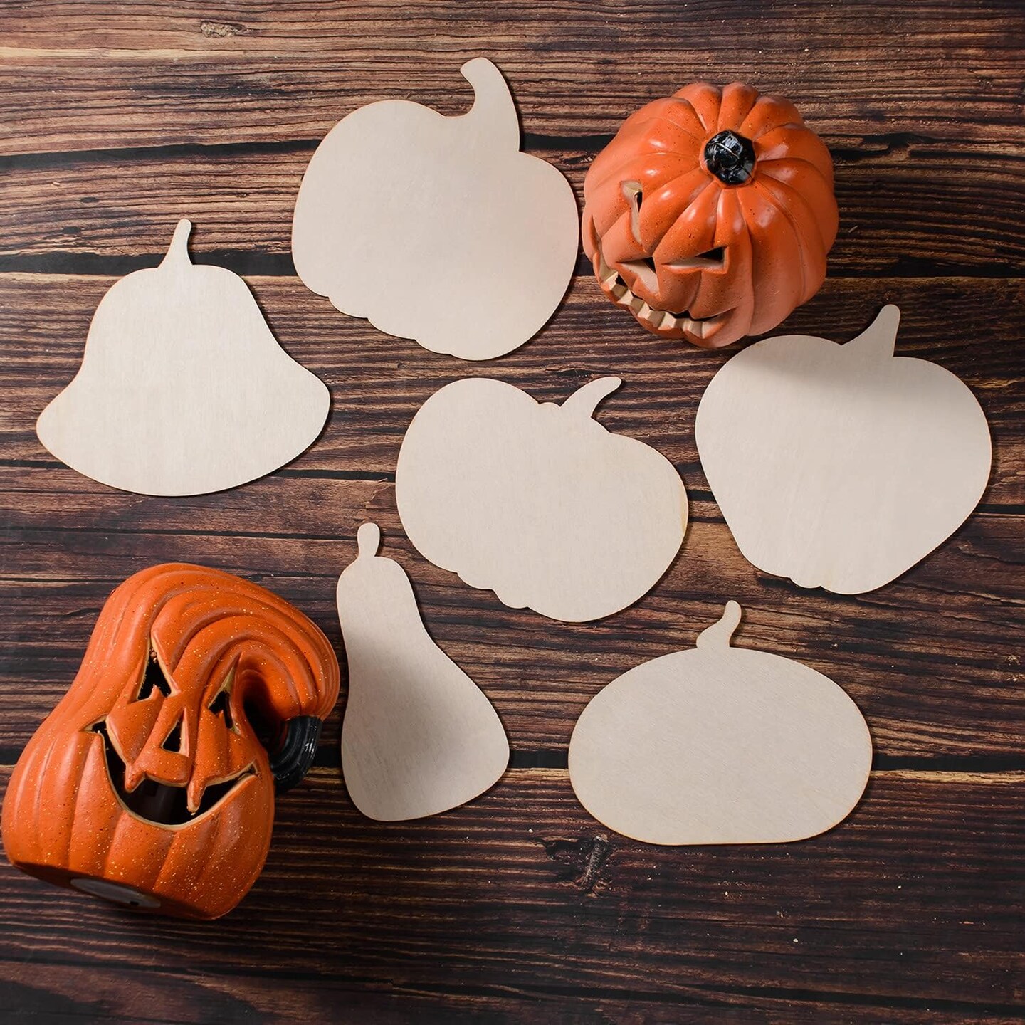 36 Pieces Unfinished Wood Pumpkin Cutout Shapes 6 Inch Pumpkin Wood