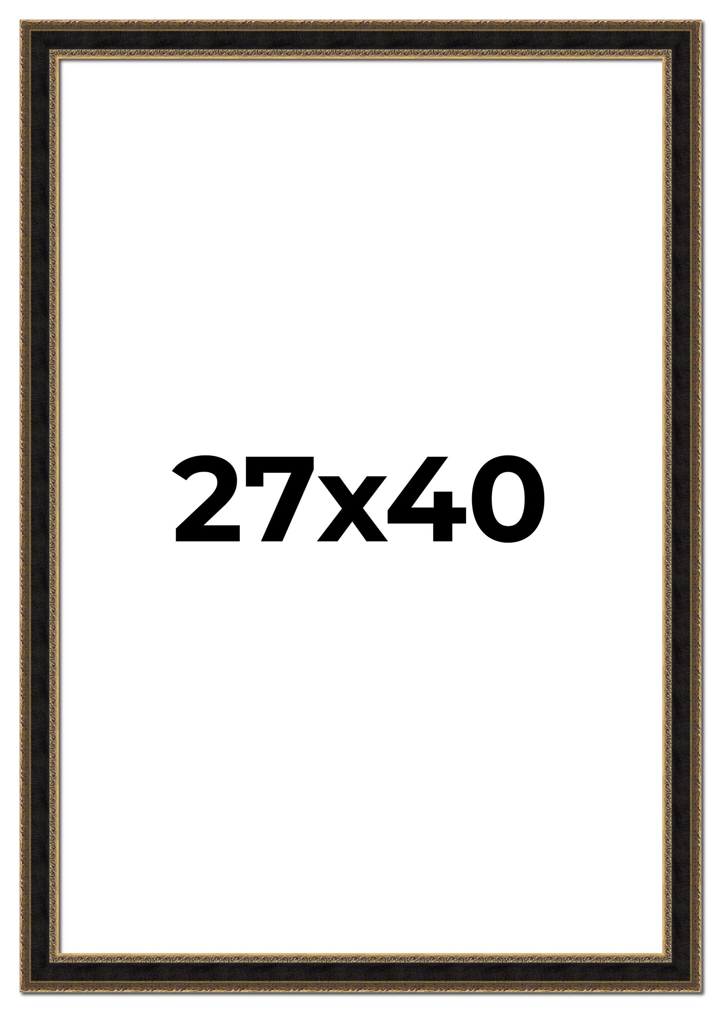 Ornate Brown Picture Frame - UV Acrylic, Foam Board Backing, Hanging Hardware